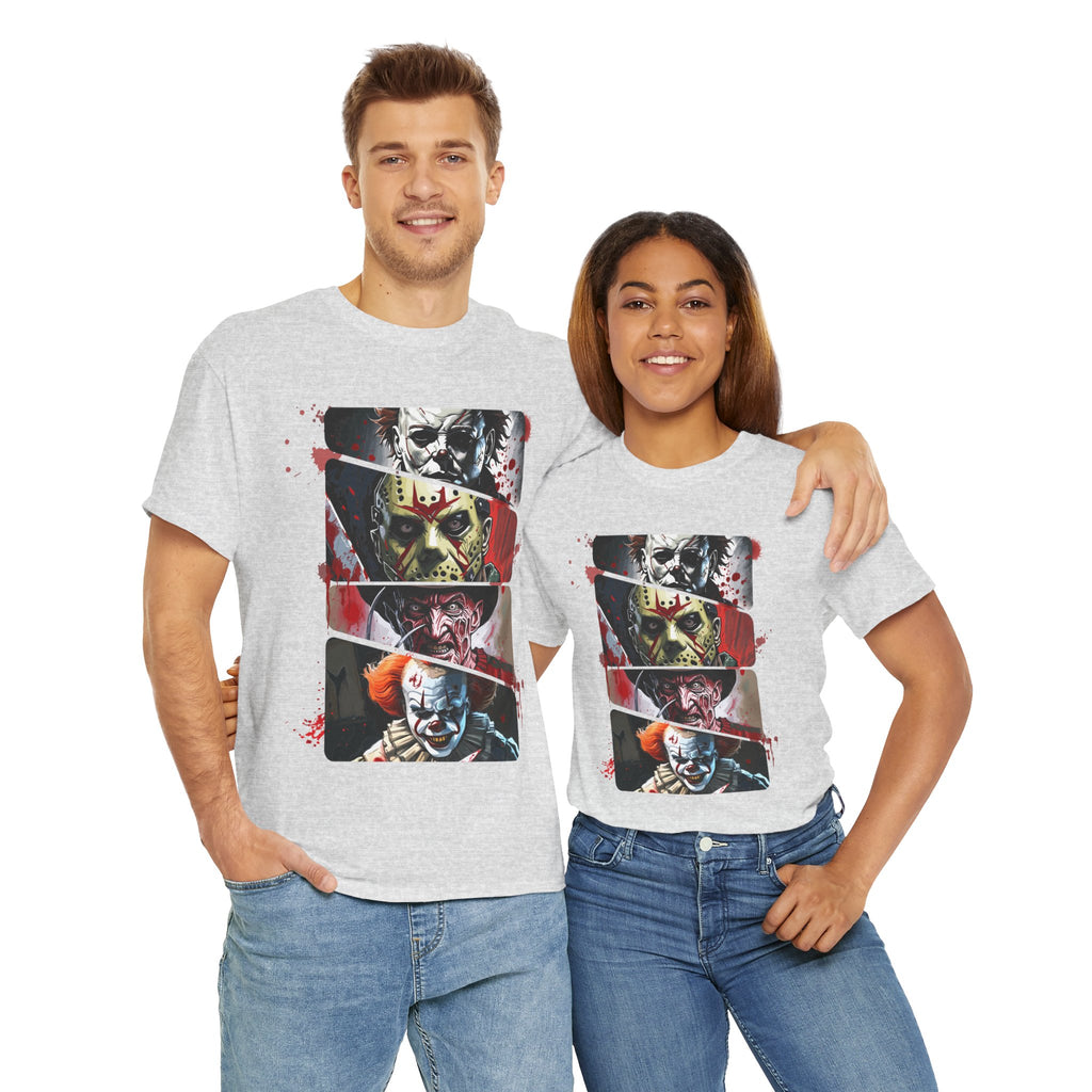 Horror Legends Horror Graphic Tee, Unisex Cotton Shirt, Halloween Costume, Horror Movie Gift, Spooky T-Shirt, Horror Fan Apparel