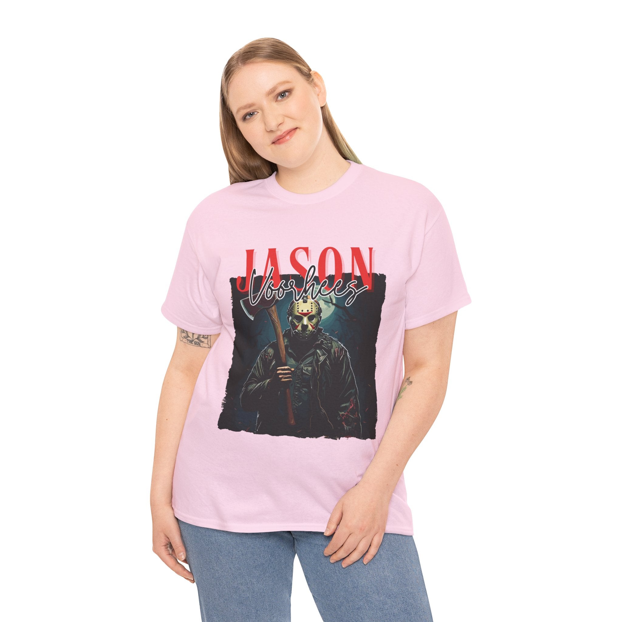 Jason Vorhees Horror Graphic Tee, Unisex Cotton Shirt, Halloween Costume, Horror Movie Gift, Spooky T-Shirt, Horror Fan Apparel