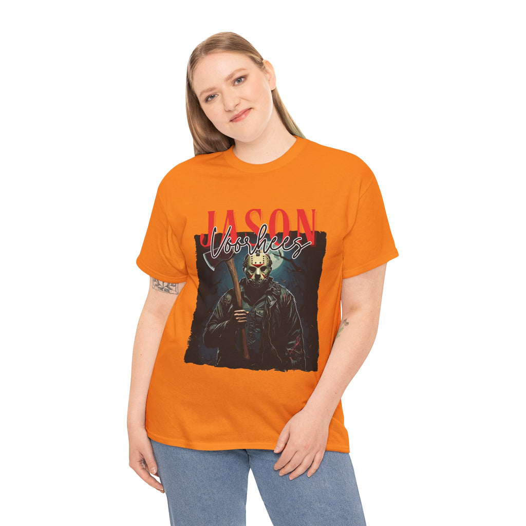 Jason Vorhees Horror Graphic Tee, Unisex Cotton Shirt, Halloween Costume, Horror Movie Gift, Spooky T-Shirt, Horror Fan Apparel
