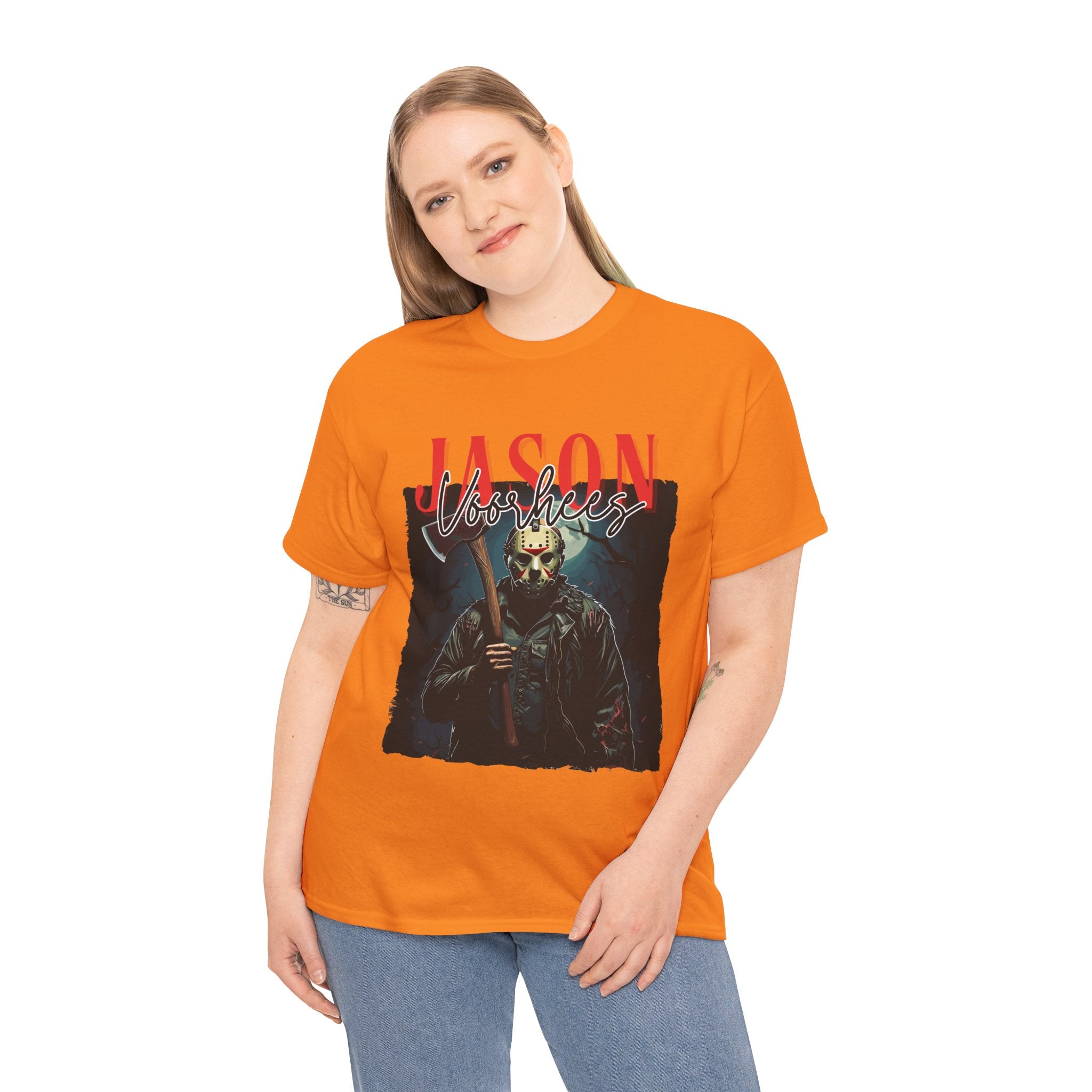 Jason Vorhees Horror Graphic Tee, Unisex Cotton Shirt, Halloween Costume, Horror Movie Gift, Spooky T-Shirt, Horror Fan Apparel