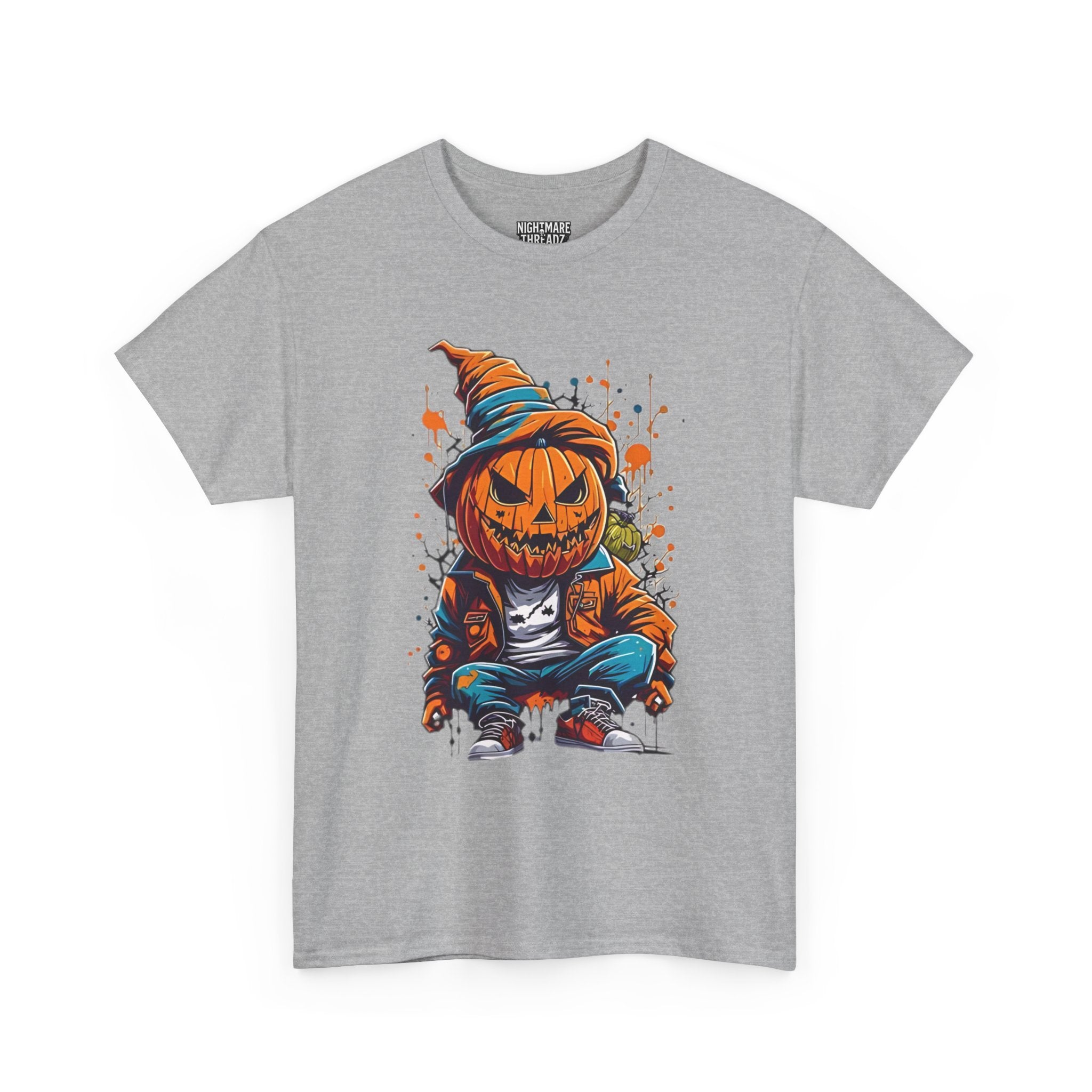 Scary Pumpkin, Horror Graphic Tee, Unisex Cotton Shirt, Halloween Costume, Horror Movie Gift, Spooky T-Shirt, Horror Fan Apparel