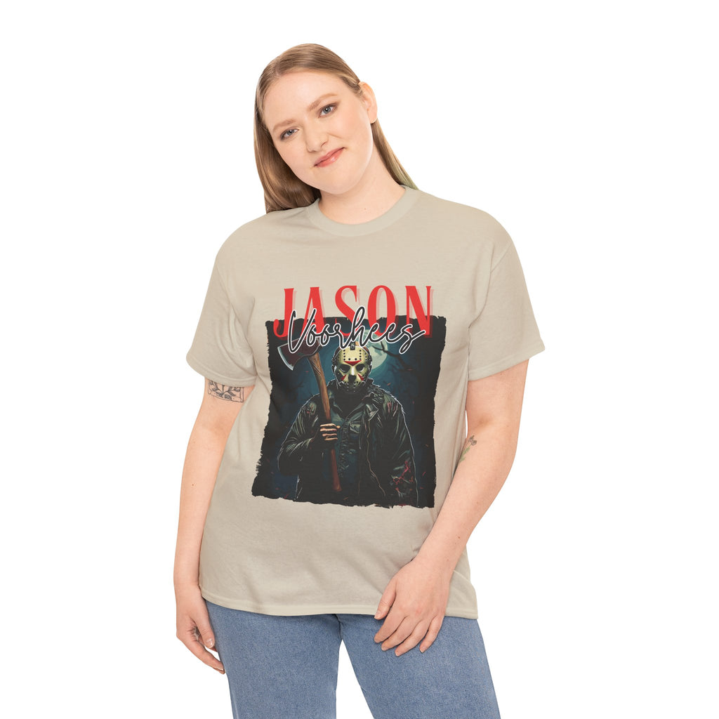 Jason Vorhees Horror Graphic Tee, Unisex Cotton Shirt, Halloween Costume, Horror Movie Gift, Spooky T-Shirt, Horror Fan Apparel