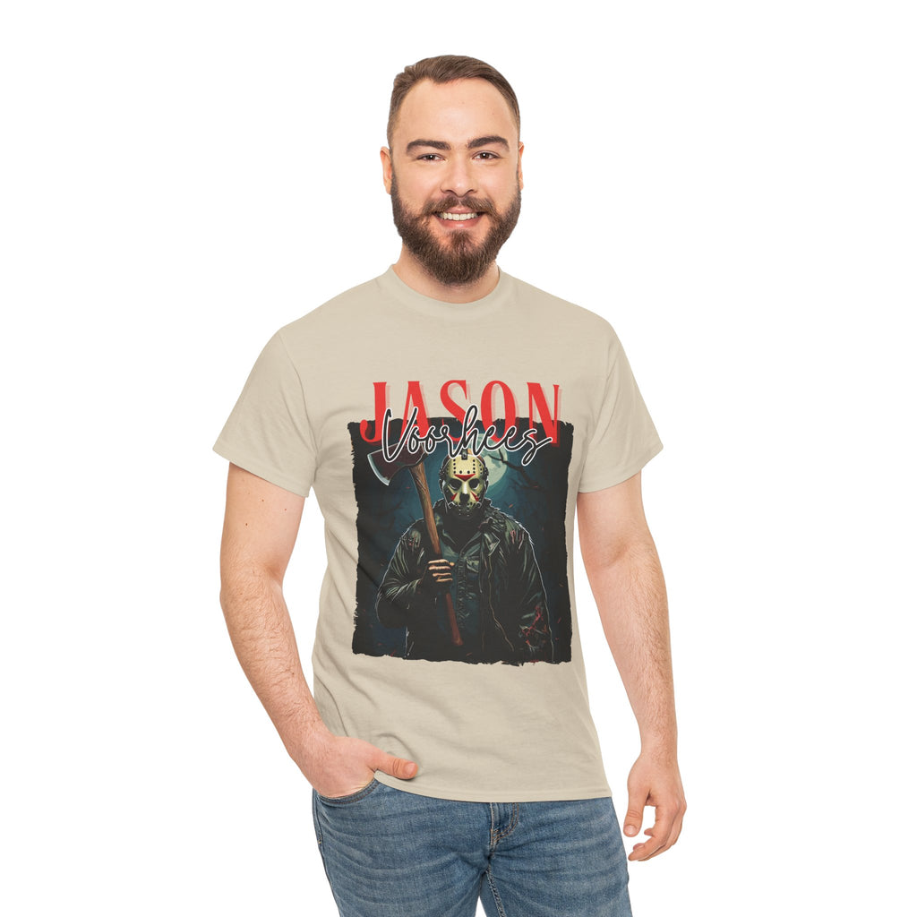 Jason Vorhees Horror Graphic Tee, Unisex Cotton Shirt, Halloween Costume, Horror Movie Gift, Spooky T-Shirt, Horror Fan Apparel
