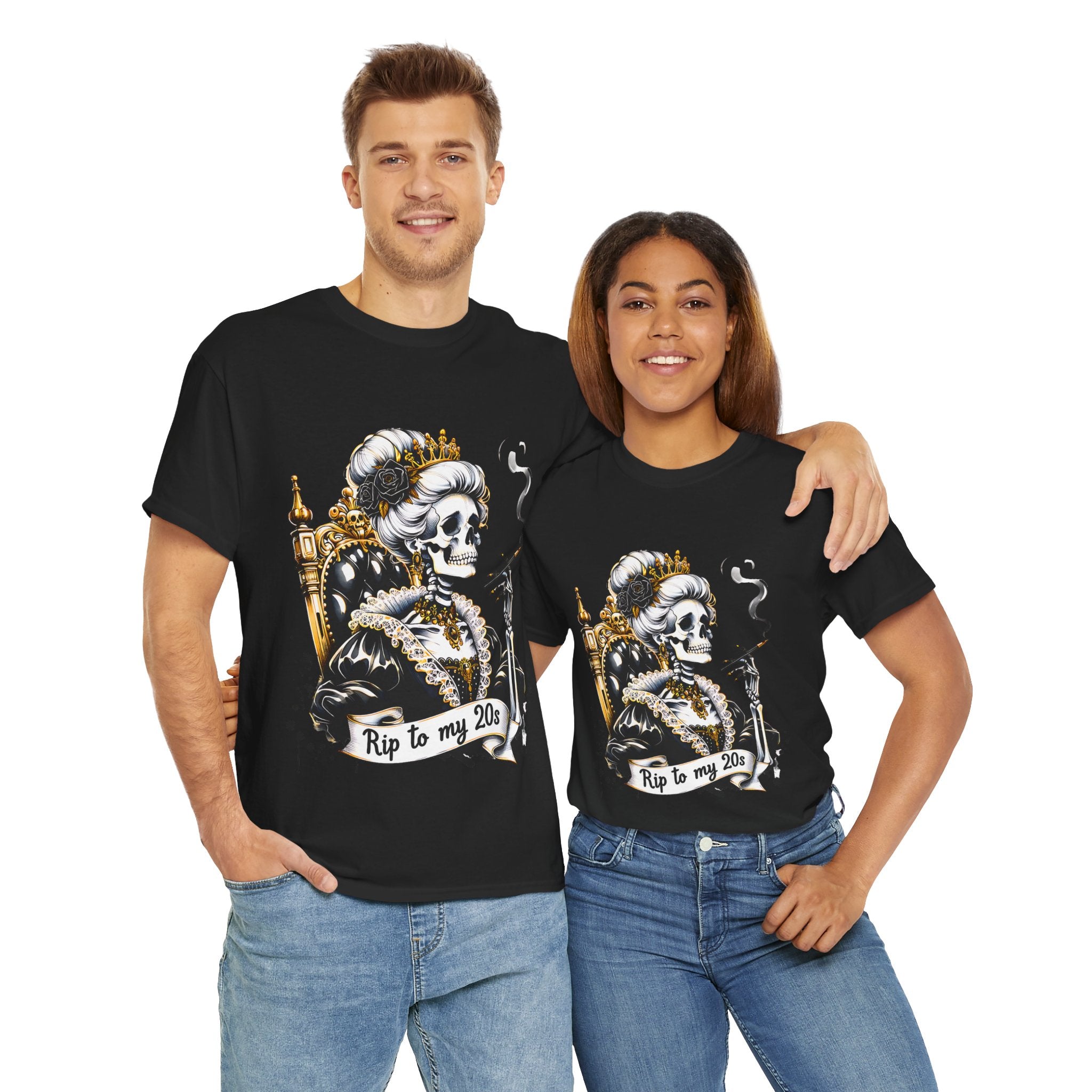 Rip to my 20s Tee, Heavy, Unisex Graphic Shirt, Birthday Gift, Casual Wear, Vintage Style, Floral Design T-shirt