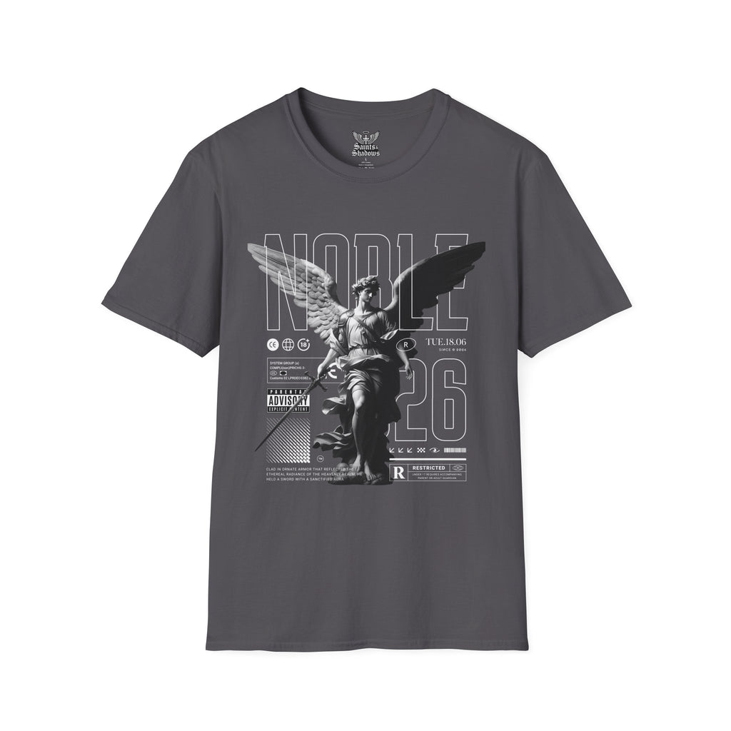 Saints and Shadows - Noble, Angelic Artwork Unisex Softstyle T-Shirt, Casual Wear