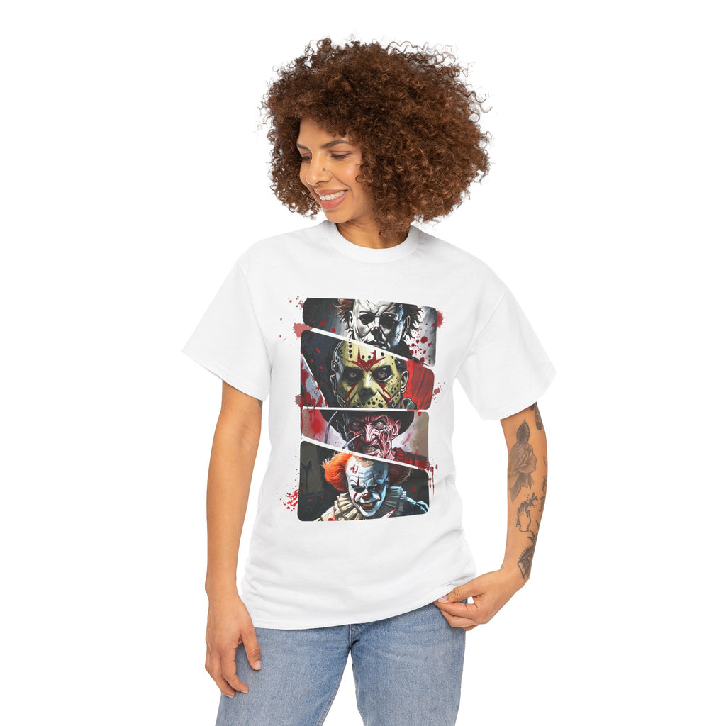 Horror Legends Horror Graphic Tee, Unisex Cotton Shirt, Halloween Costume, Horror Movie Gift, Spooky T-Shirt, Horror Fan Apparel
