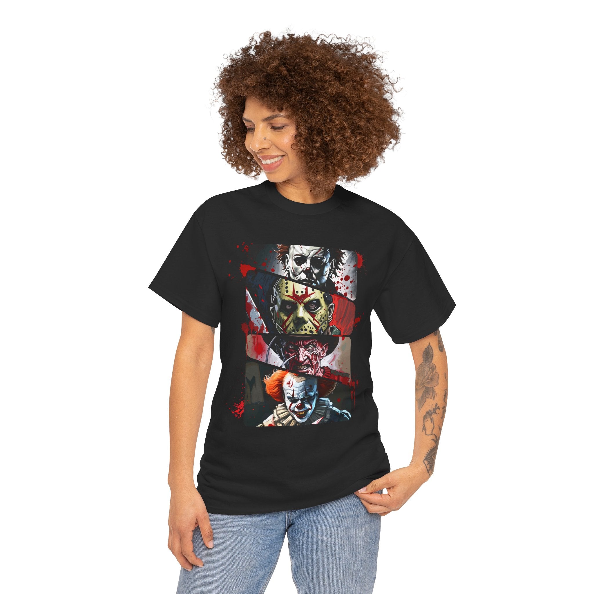 Horror Legends Horror Graphic Tee, Unisex Cotton Shirt, Halloween Costume, Horror Movie Gift, Spooky T-Shirt, Horror Fan Apparel