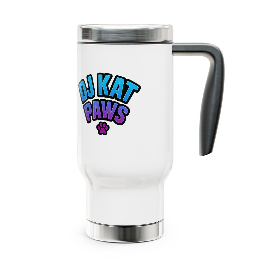 DJ KAT PAWS - Purr-fectly Awesome Travel Mug | Stylish 14oz Stainless Steel Cup, Perfect for Cat Lovers, Musicians, Gifts, Everyday Use