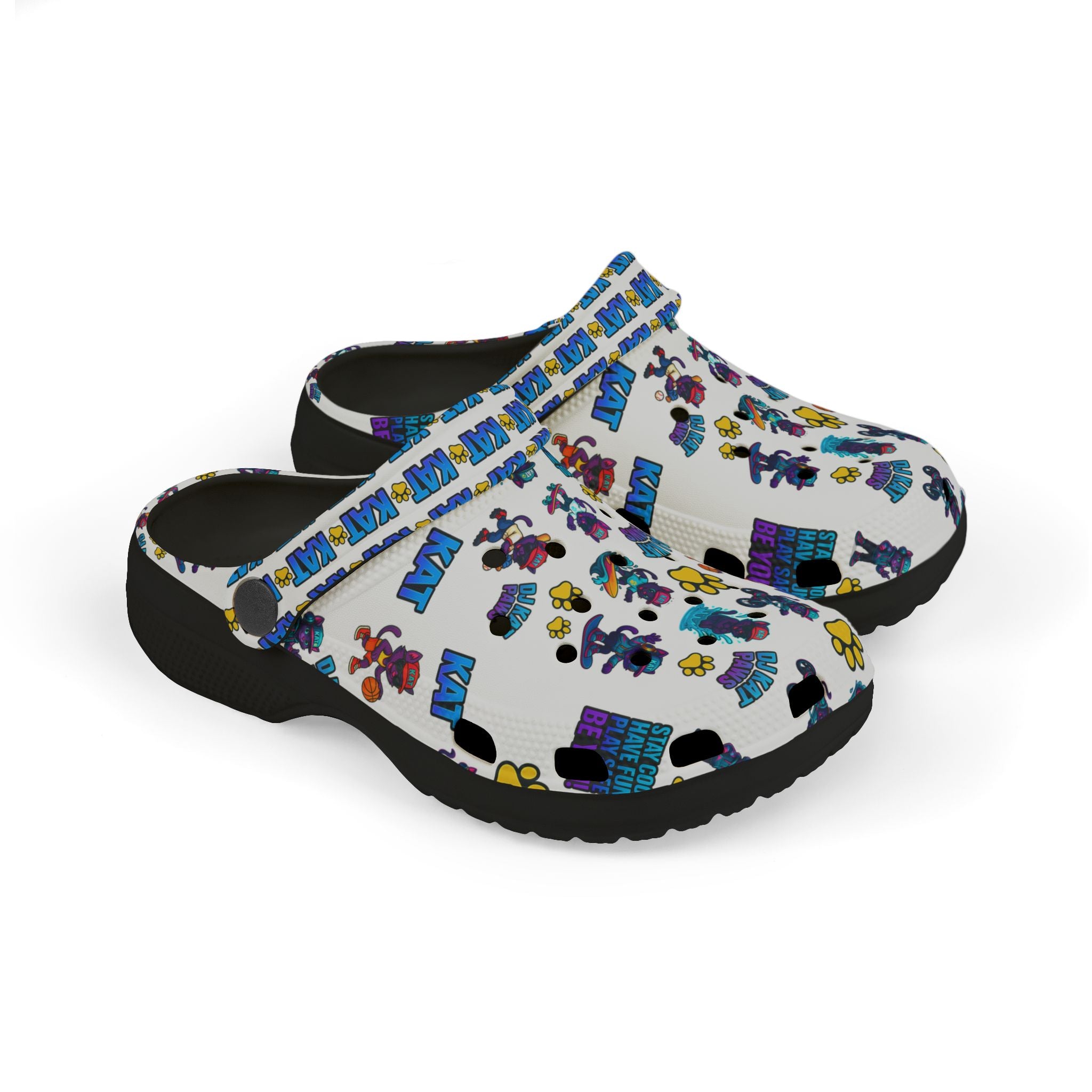 DJ Kat Paws Kids' Clogs | Fun EVA Foam Shoes for Playful Days, Summer Outfits, Birthday Gifts, Playtime Essentials