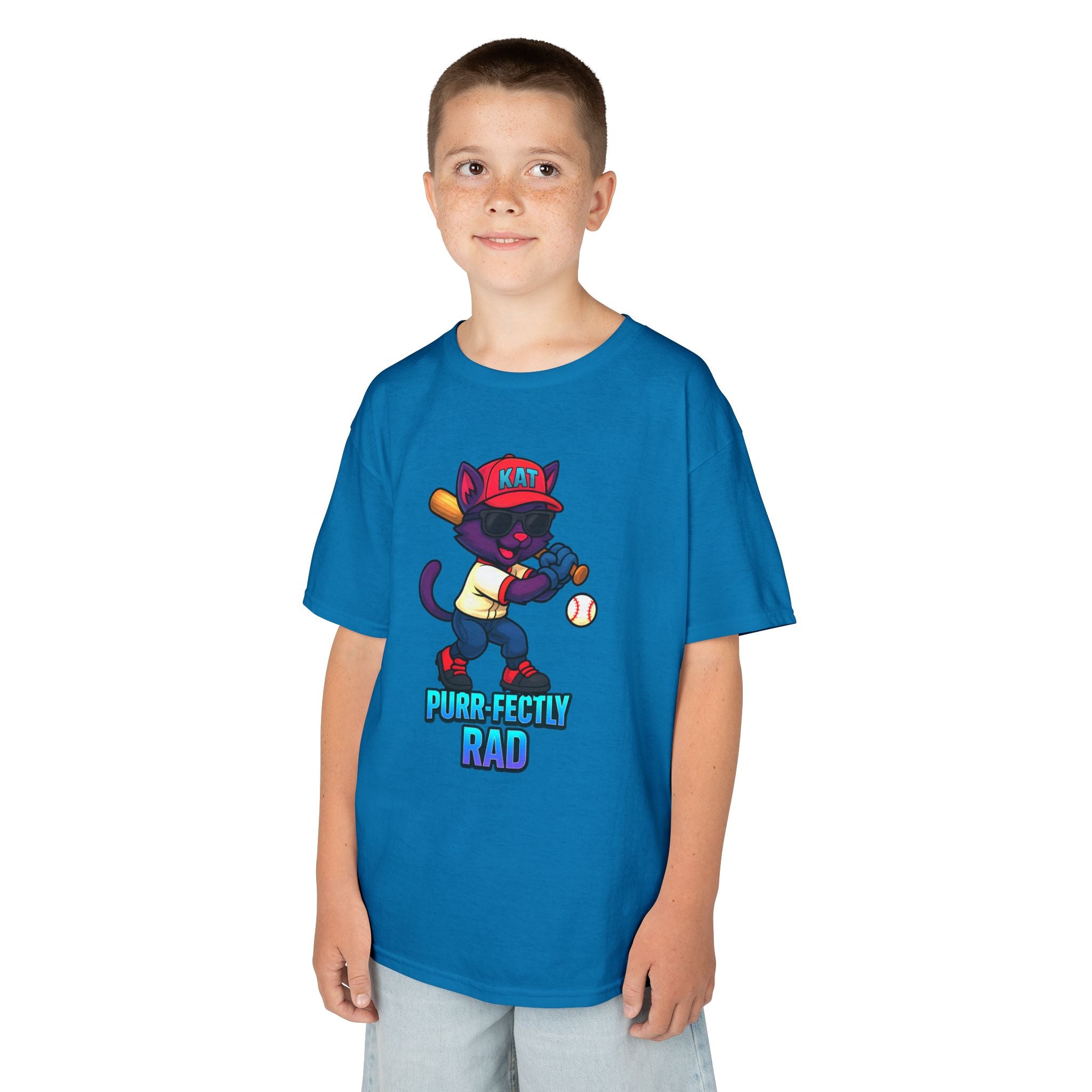 DJ KAT PAWS Purr-fectly Rad Kids Tee | Cool Apparel for Boys & Girls, Motivational Summer Wear & Playful Gift