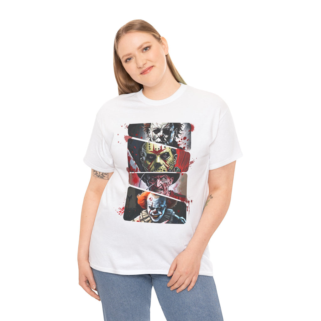 Horror Legends Horror Graphic Tee, Unisex Cotton Shirt, Halloween Costume, Horror Movie Gift, Spooky T-Shirt, Horror Fan Apparel