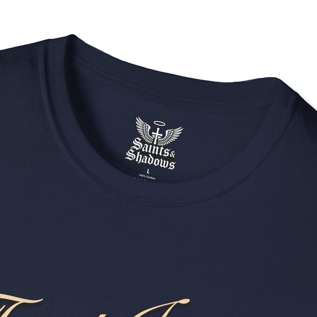 Saints and Shadows - Trust Issue, Angelic Artwork Unisex Softstyle T-Shirt, Casual Wear