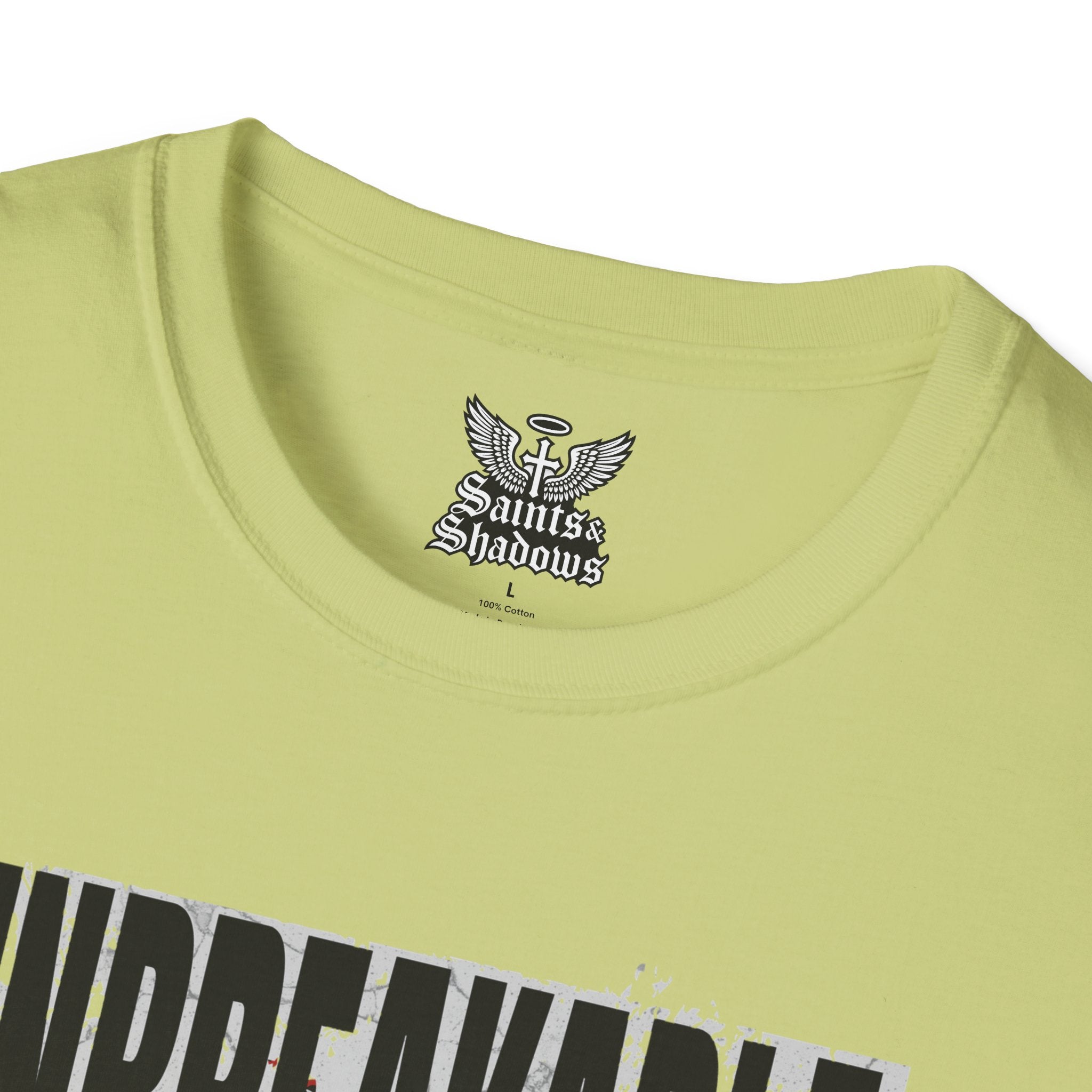 Saints and Shadows - Unbreakabe Strength, Angelic Artwork Unisex Softstyle T-Shirt, Casual Wear