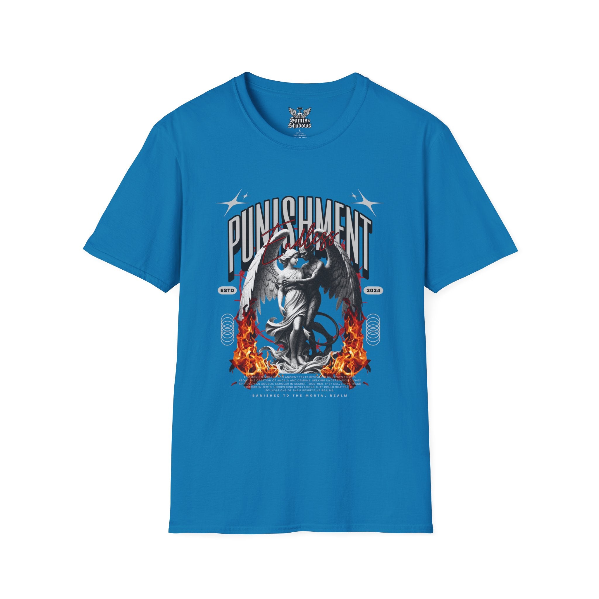 Saints and Shadows - Punishment, Angelic Artwork Unisex Softstyle T-Shirt, Casual Wear