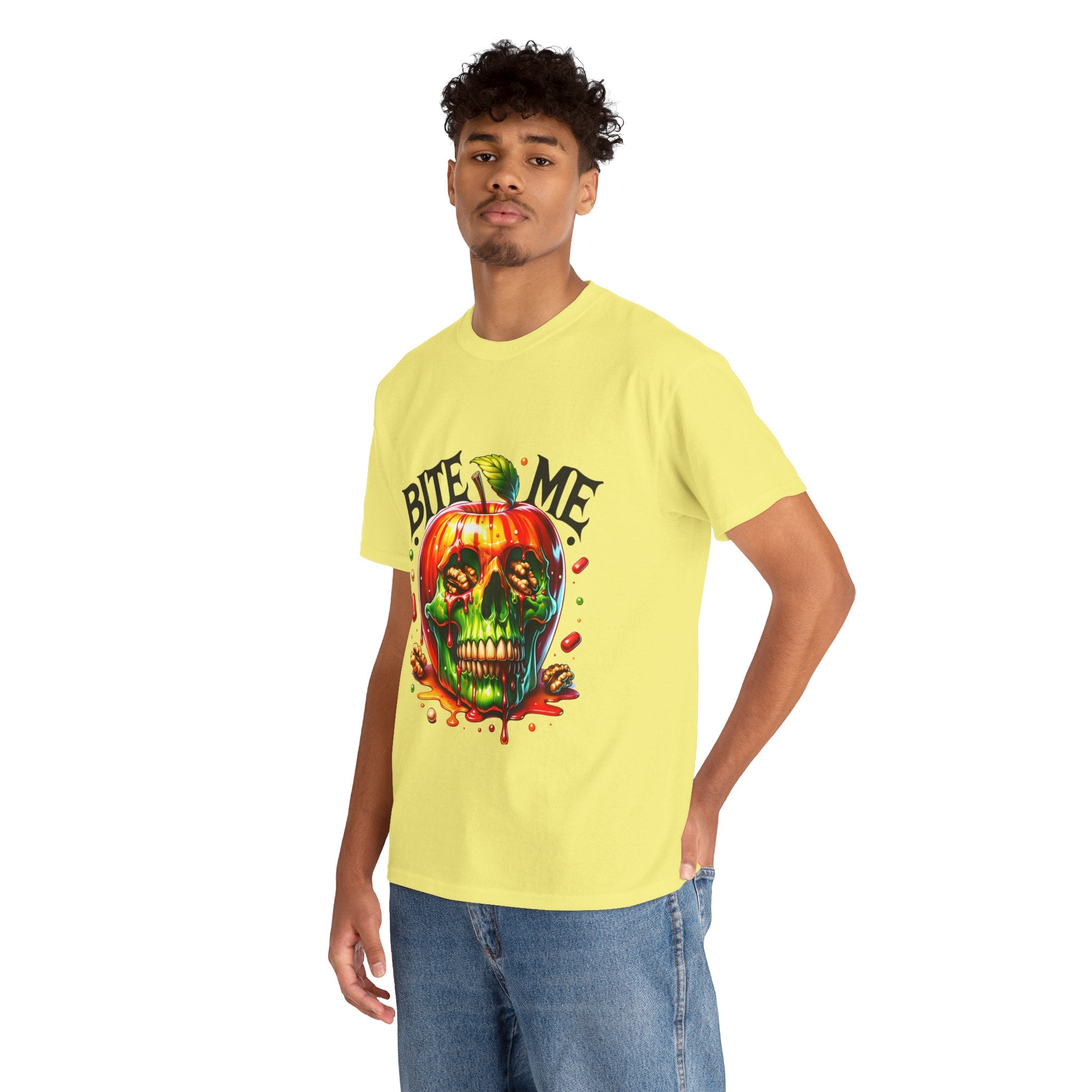 Bite Me Skull T-Shirt, Fun Graphic Tee, Halloween Costume Top, Trendy Casual Wear, Unique Gift Idea for Friends