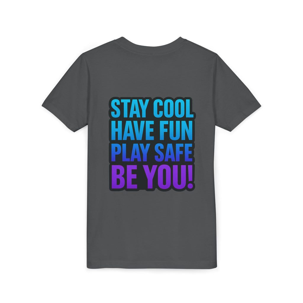 DJ KAT PAWS Paw-Sitive Waves Only, Youth Tee | Kids Surfing T-Shirt, Fun Cat Graphic Top, Summer Apparel, Gifts for Animal Lovers