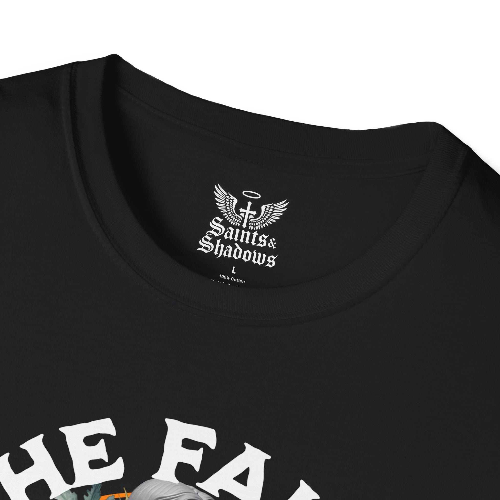 Saints and Shadows - The Faith Never Fail, Angelic Artwork Unisex Softstyle T-Shirt, Casual Wear