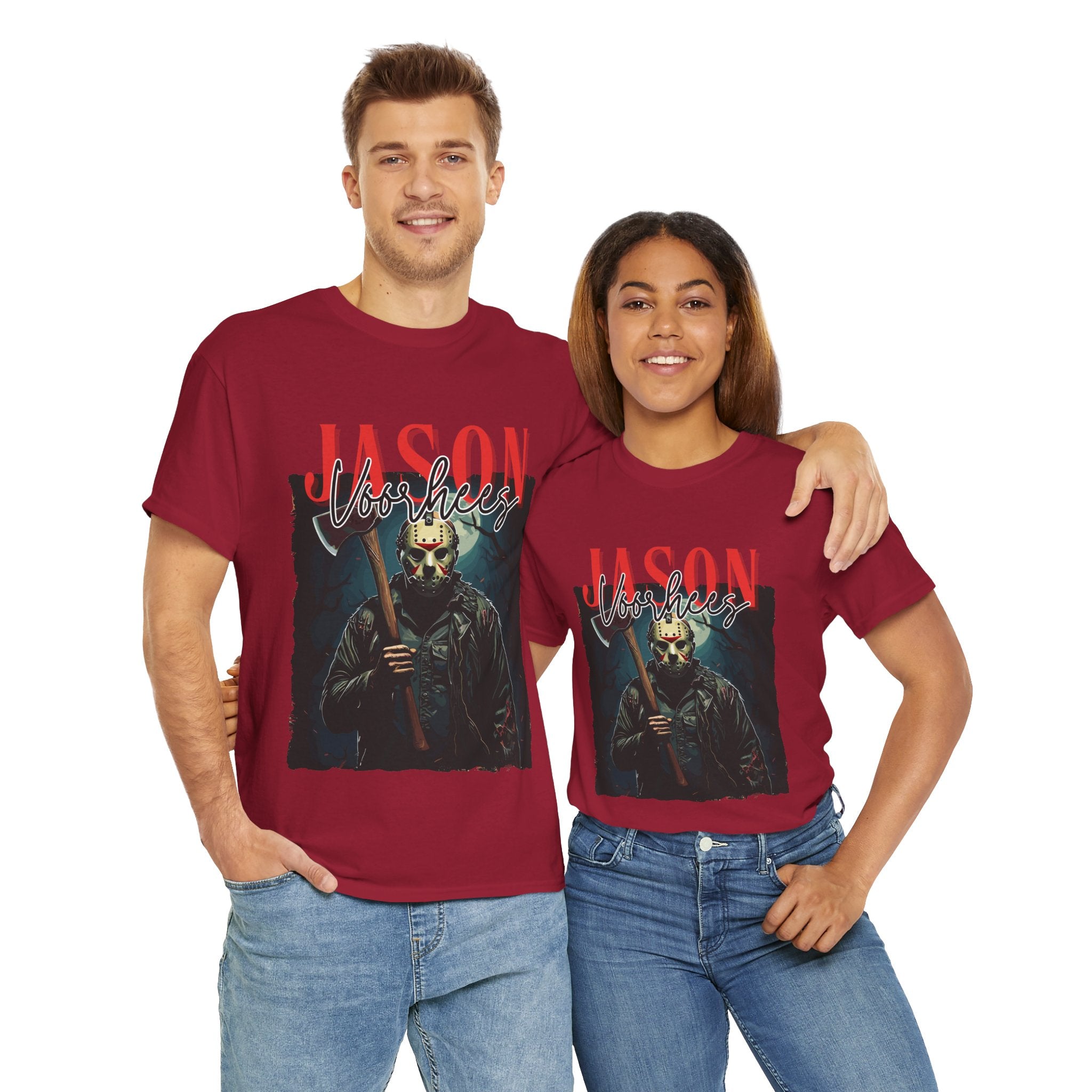 Jason Vorhees Horror Graphic Tee, Unisex Cotton Shirt, Halloween Costume, Horror Movie Gift, Spooky T-Shirt, Horror Fan Apparel
