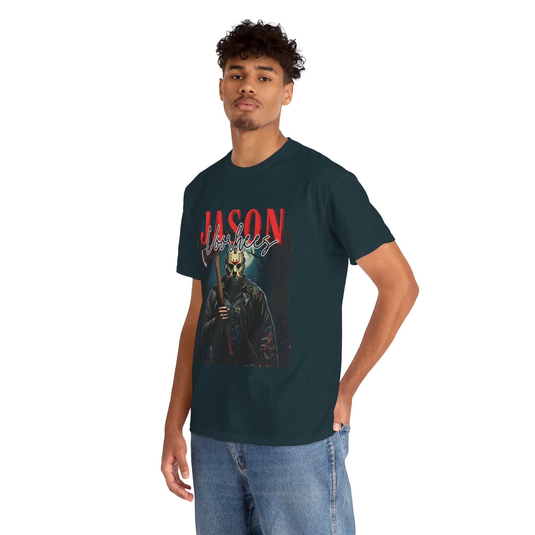 Jason Vorhees Horror Graphic Tee, Unisex Cotton Shirt, Halloween Costume, Horror Movie Gift, Spooky T-Shirt, Horror Fan Apparel