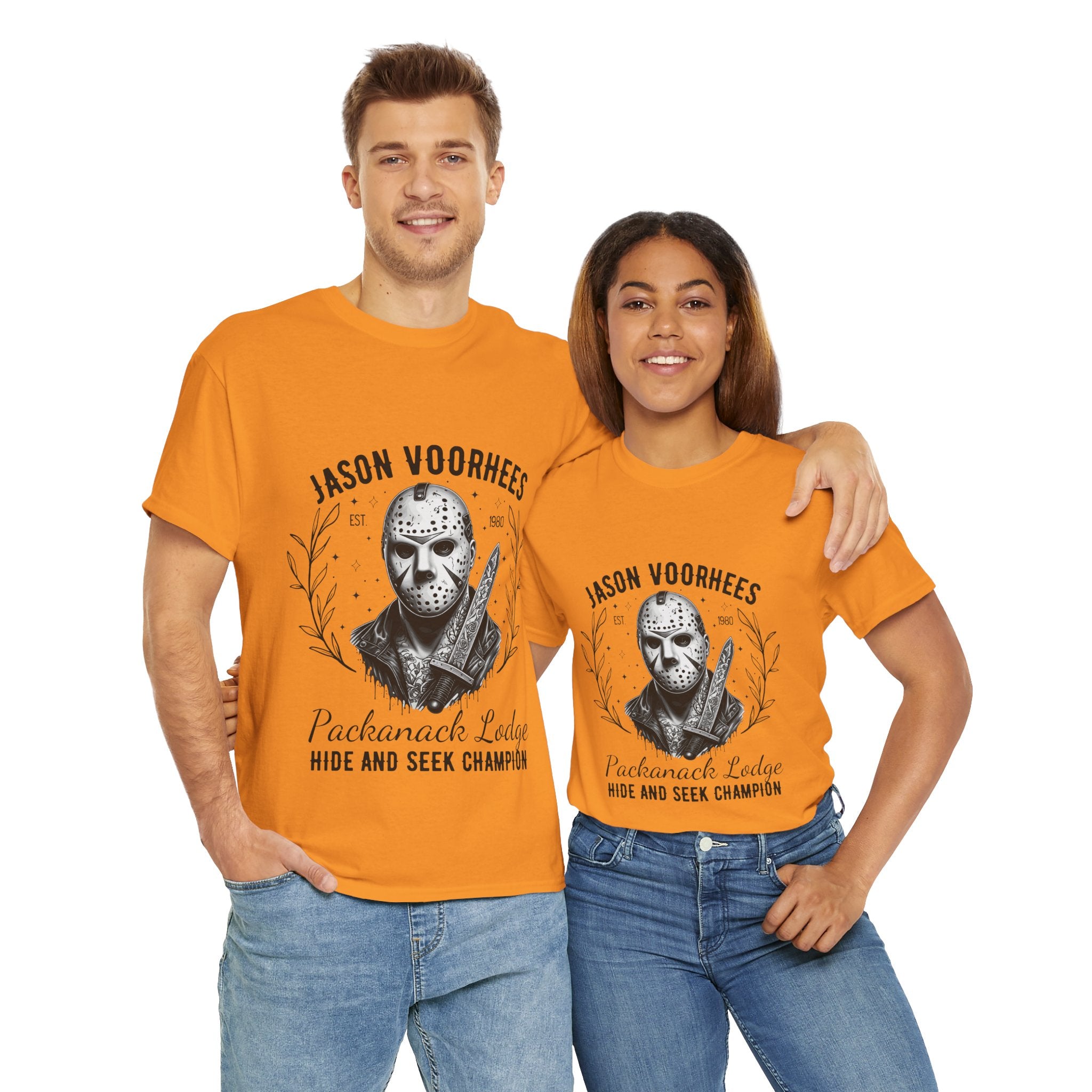 Jason Voorhees 'Hide and Seek Champion'  - Horror Graphic Tee, Unisex Cotton Shirt, Halloween Costume, Horror Movie Gift, Spooky T-Shirt, Horror Fan Apparel