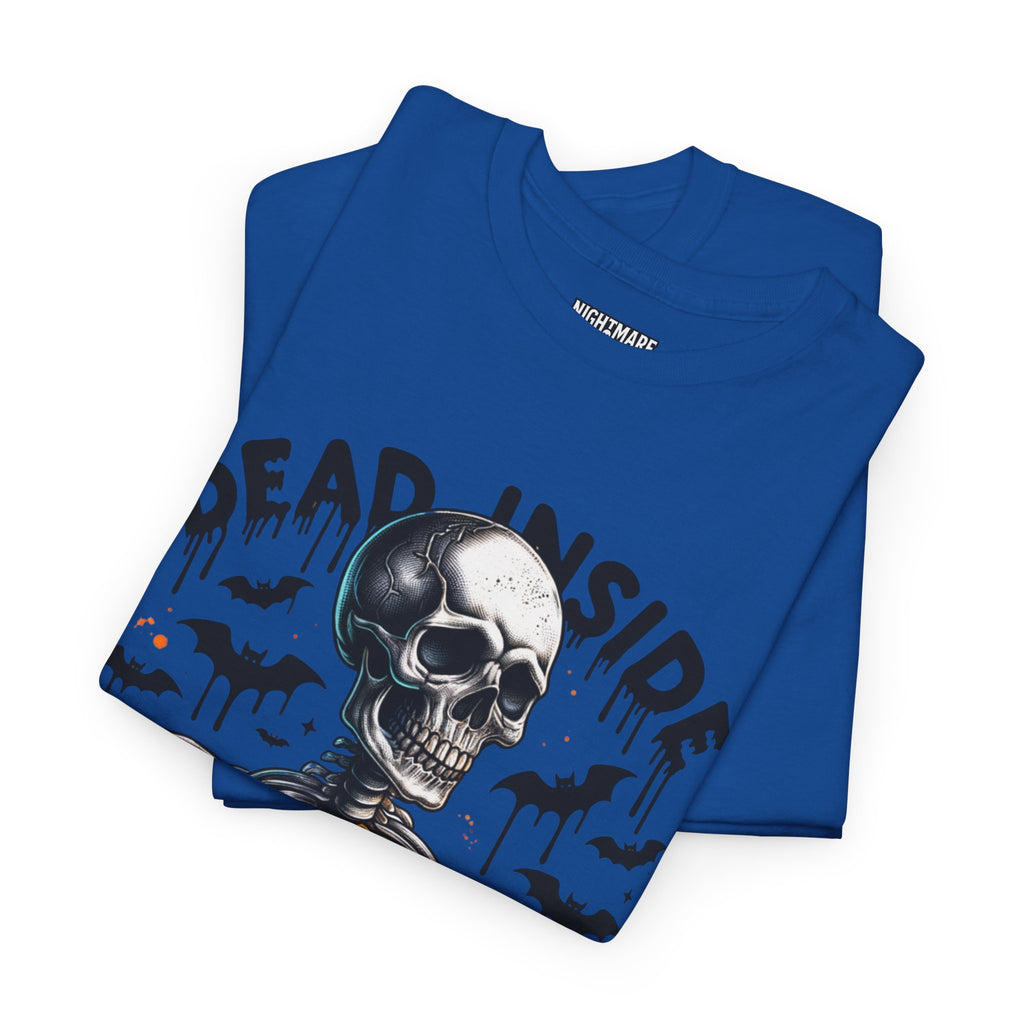 Dead Inside, Spooky Season Tee, Unisex Heavy Cotton T-Shirt, Halloween Shirt, Fun Casual Wear, Graphic Tee, Gift for Halloween Lovers