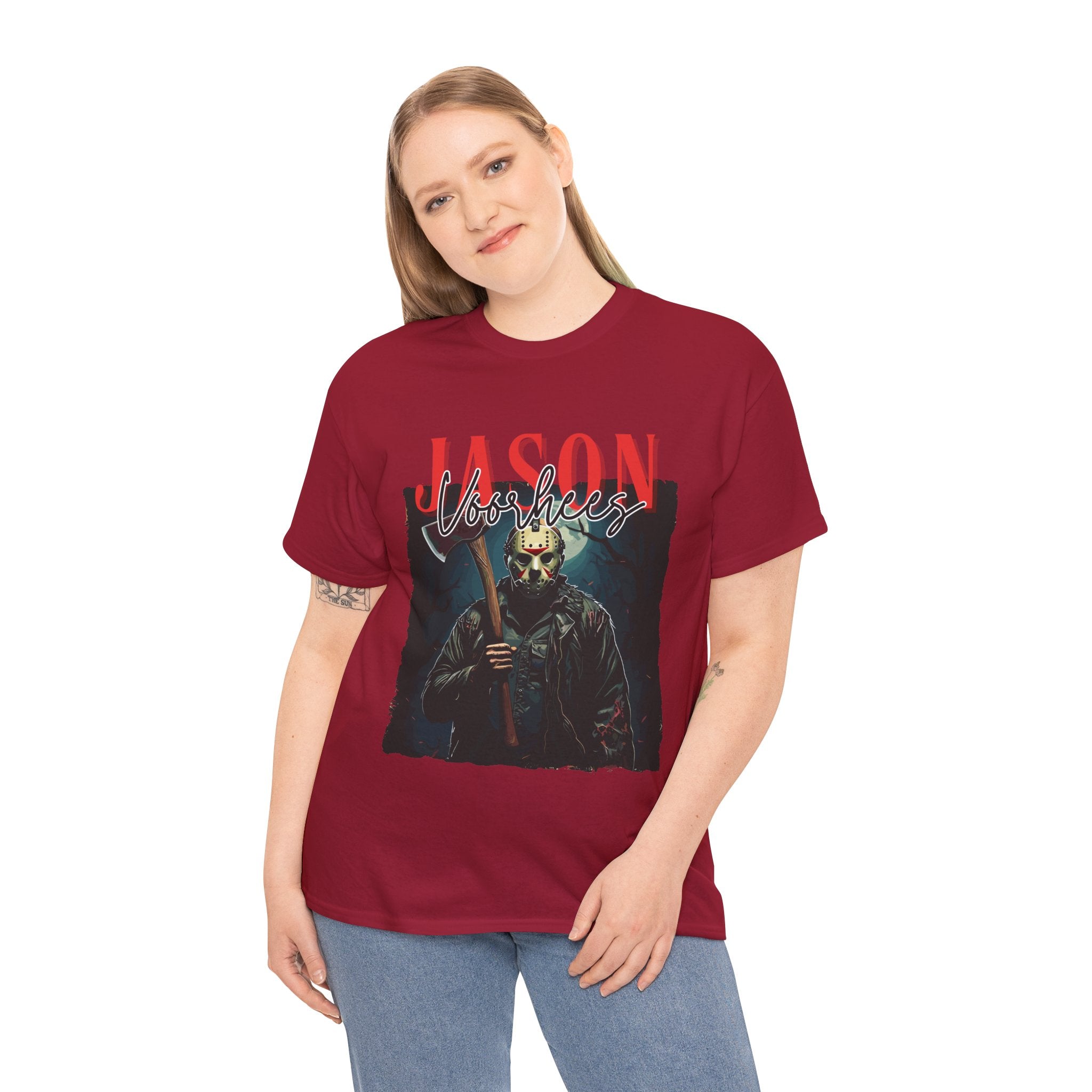Jason Vorhees Horror Graphic Tee, Unisex Cotton Shirt, Halloween Costume, Horror Movie Gift, Spooky T-Shirt, Horror Fan Apparel