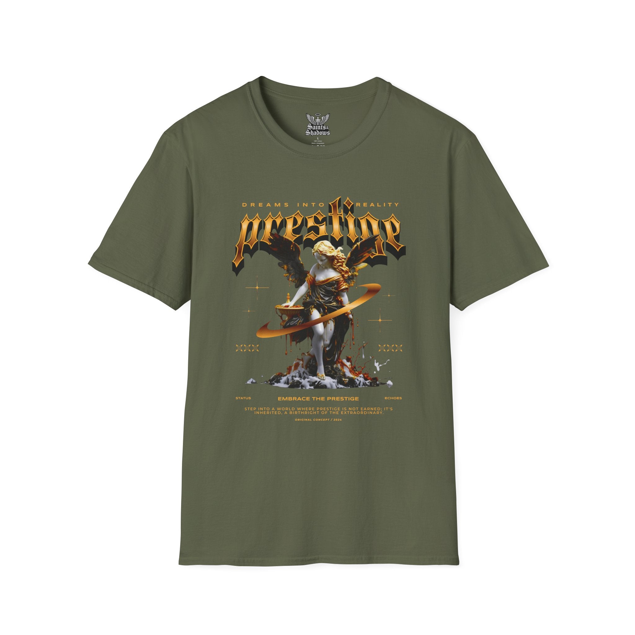 Saints and Shadows - Prestige, Angelic Artwork Unisex Softstyle T-Shirt, Casual Wear