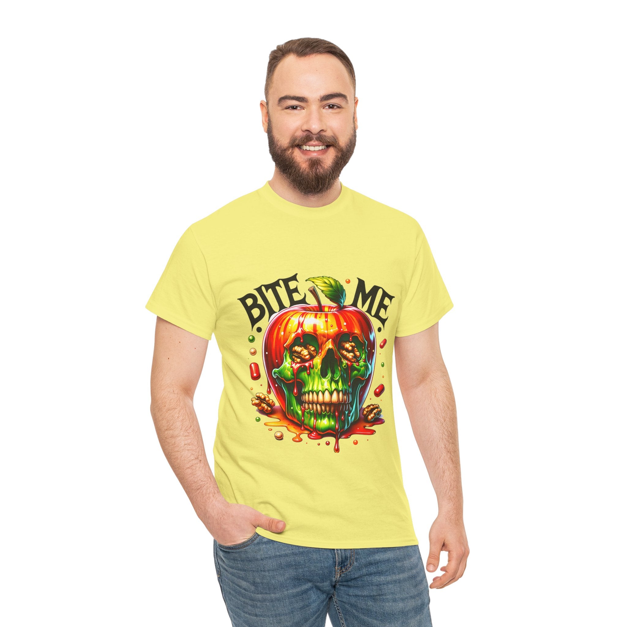 Bite Me Skull T-Shirt, Fun Graphic Tee, Halloween Costume Top, Trendy Casual Wear, Unique Gift Idea for Friends