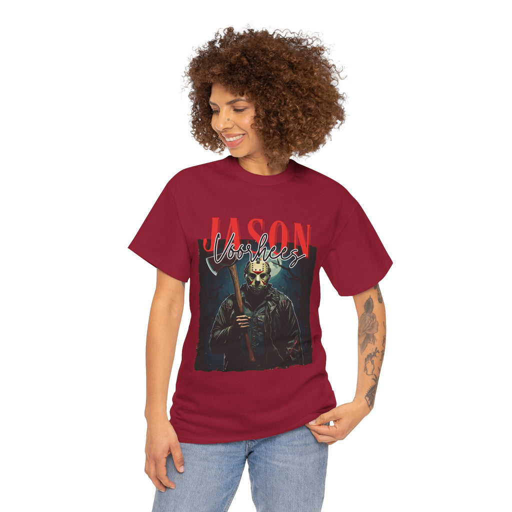 Jason Vorhees Horror Graphic Tee, Unisex Cotton Shirt, Halloween Costume, Horror Movie Gift, Spooky T-Shirt, Horror Fan Apparel