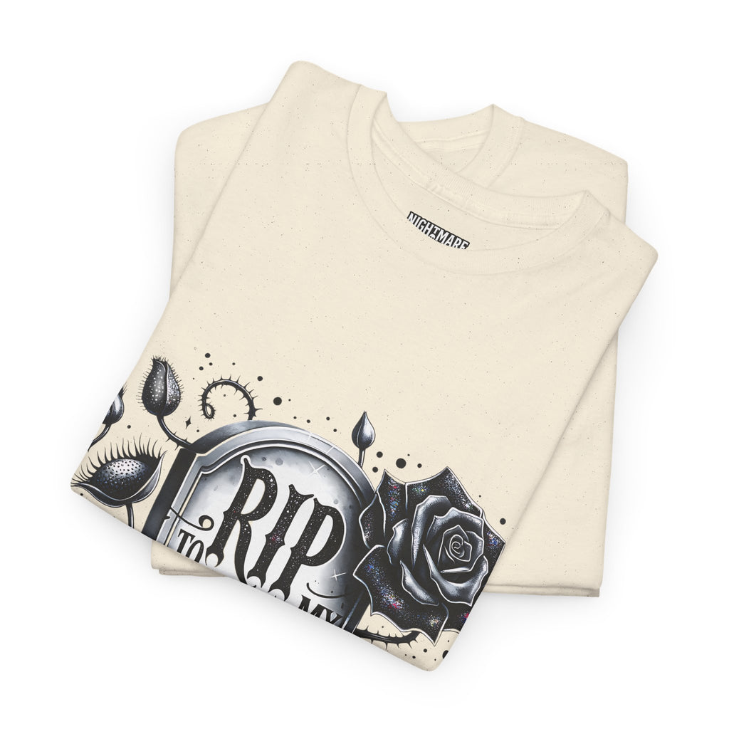 RIP to My 30s, Heavy, Unisex Graphic Shirt, Birthday Gift, Casual Wear, Vintage Style, Floral Design T-shirt