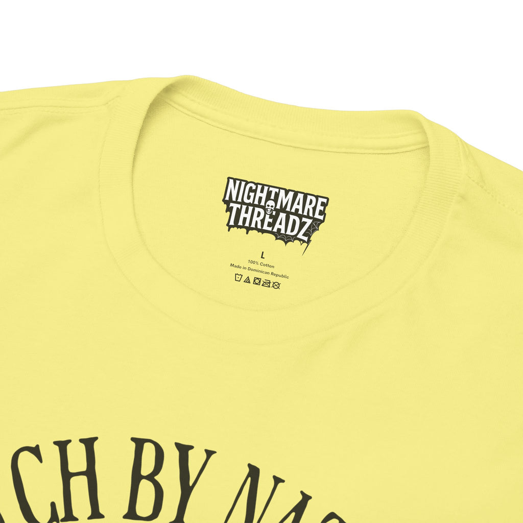 Witchy Cotton Tee - "Witch by Nature, Bitch by Choice" | Unisex Tee for Spooky Season, Boho Fashion, Festival Wear, Gift for Witches