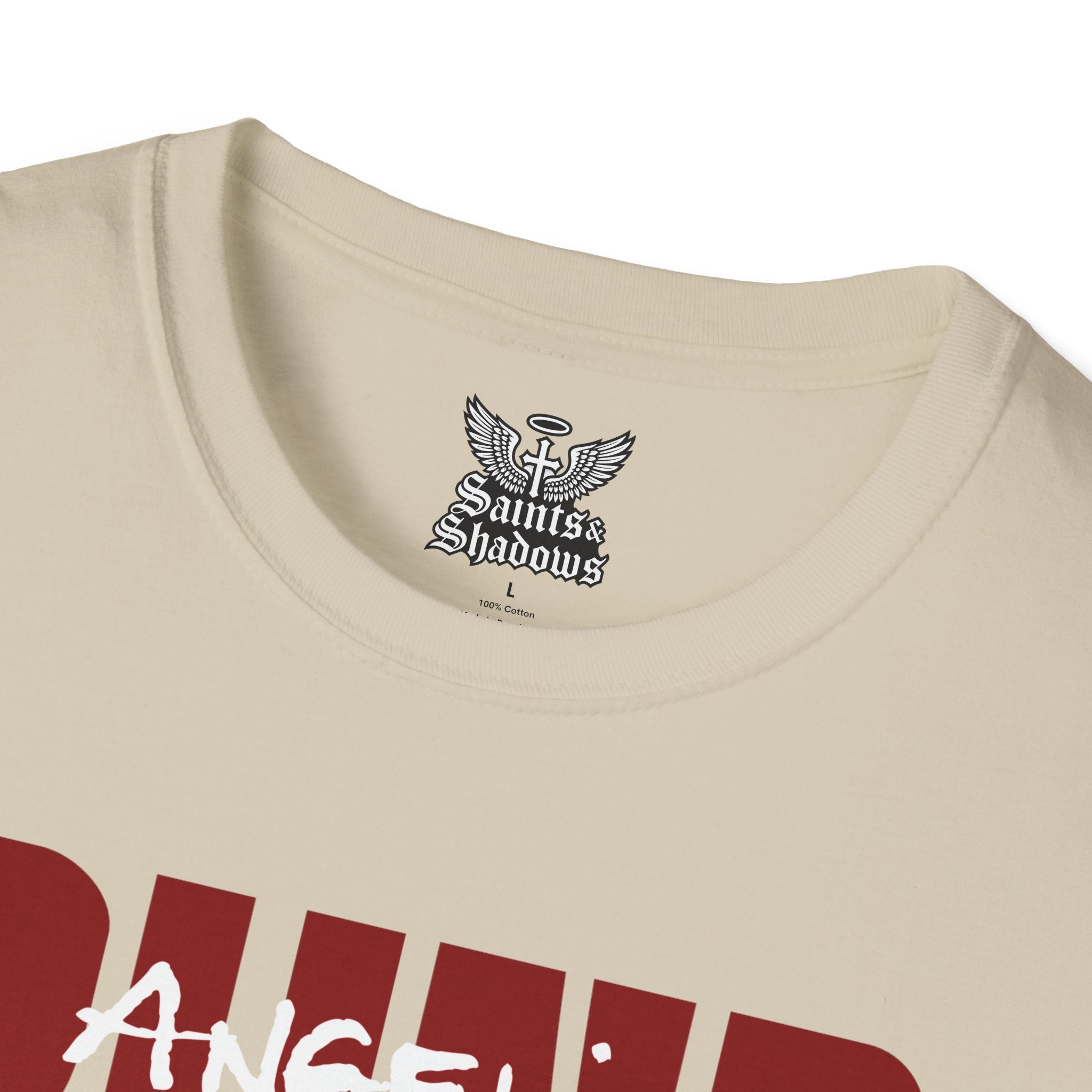 Saints and Shadows - Blind, Angelic Artwork Unisex Softstyle T-Shirt, Casual Wear
