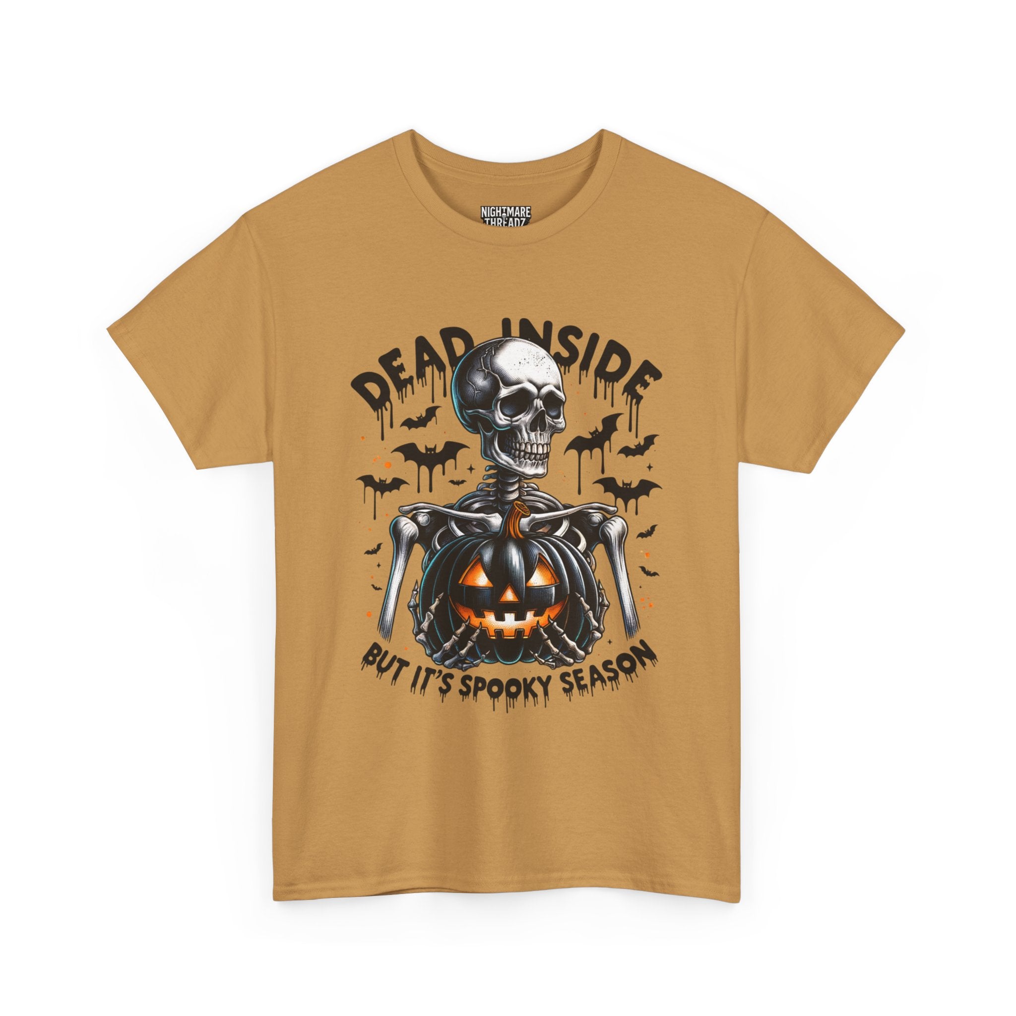 Dead Inside, Spooky Season Tee, Unisex Heavy Cotton T-Shirt, Halloween Shirt, Fun Casual Wear, Graphic Tee, Gift for Halloween Lovers