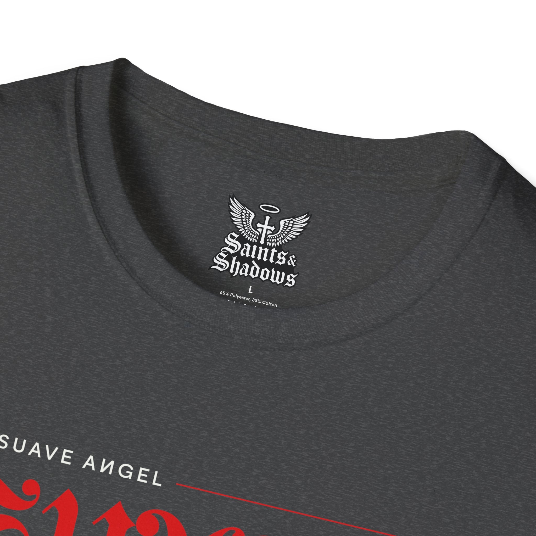 Saints and Shadows - The Suave Angel, Angelic Artwork Unisex Softstyle T-Shirt, Casual Wear