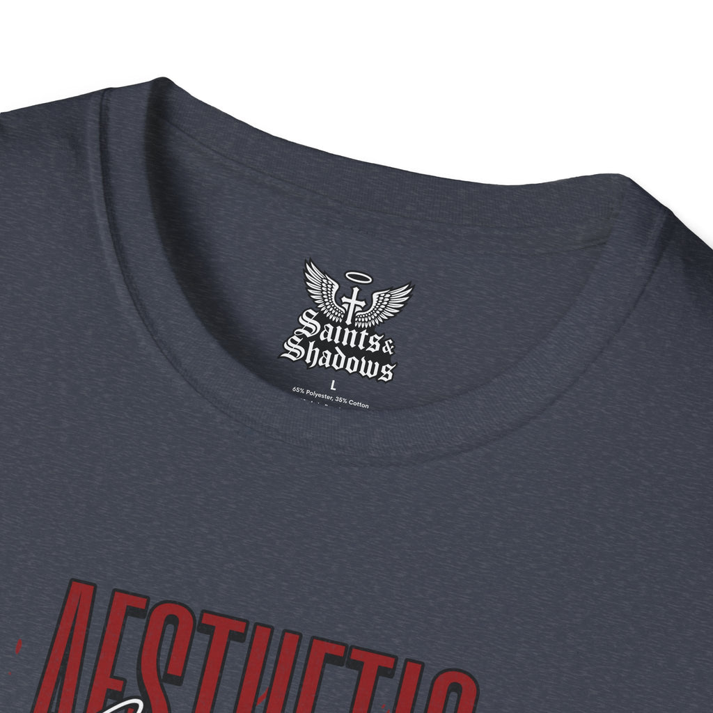 Saints and Shadows - Aesthetic Valentine, Angelic Artwork Unisex Softstyle T-Shirt, Casual Wear