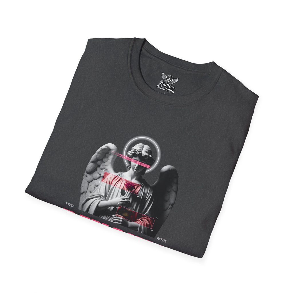 Saints and Shadows - Pensive, Angelic Artwork Unisex Softstyle T-Shirt, Casual Wear