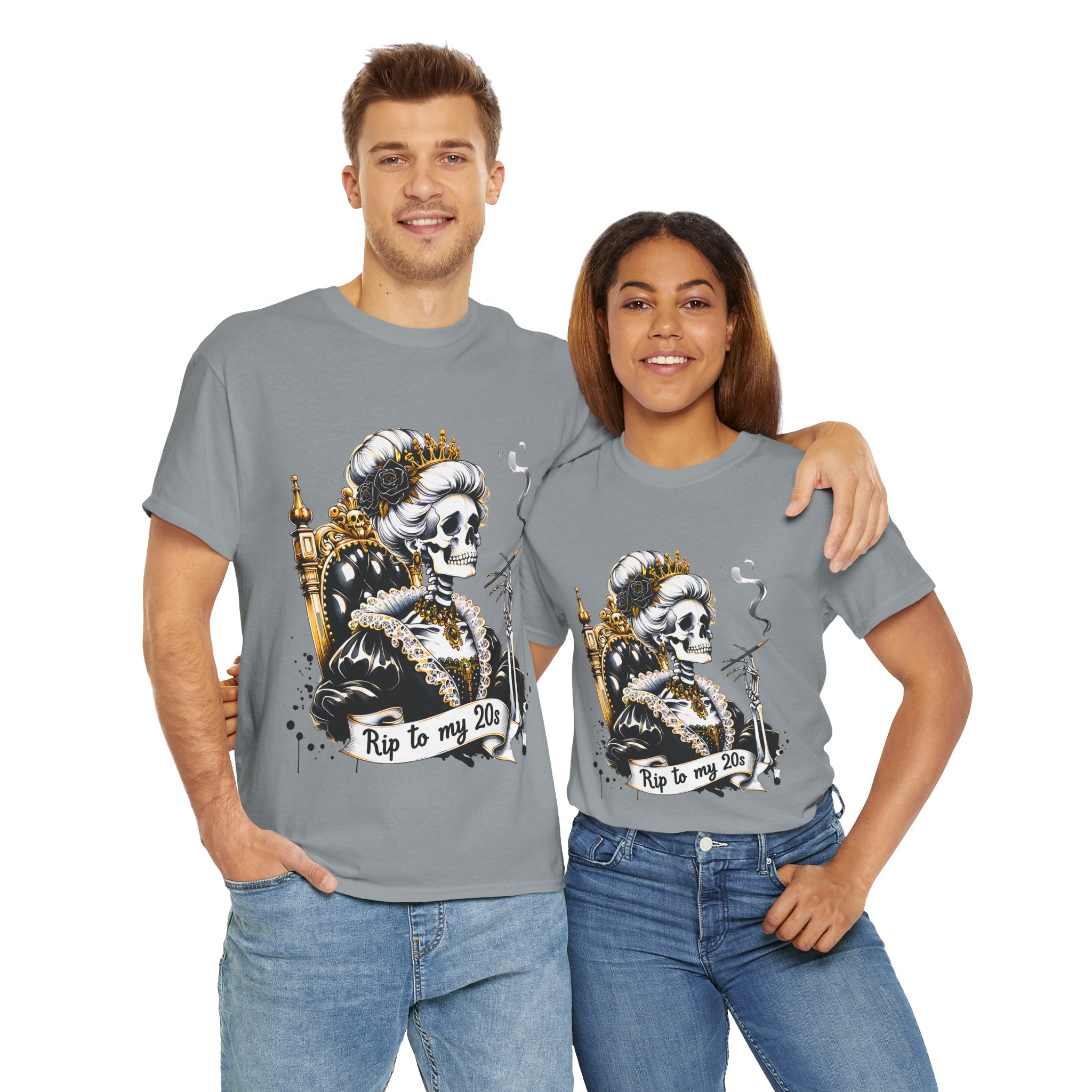 Rip to my 20s Tee, Heavy, Unisex Graphic Shirt, Birthday Gift, Casual Wear, Vintage Style, Floral Design T-shirt