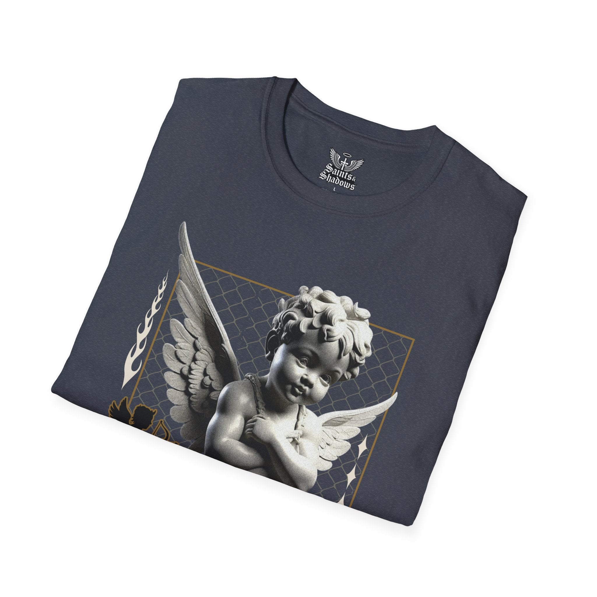 Saints and Shadows - Matchmaker, Angelic Artwork Unisex Softstyle T-Shirt, Casual Wear