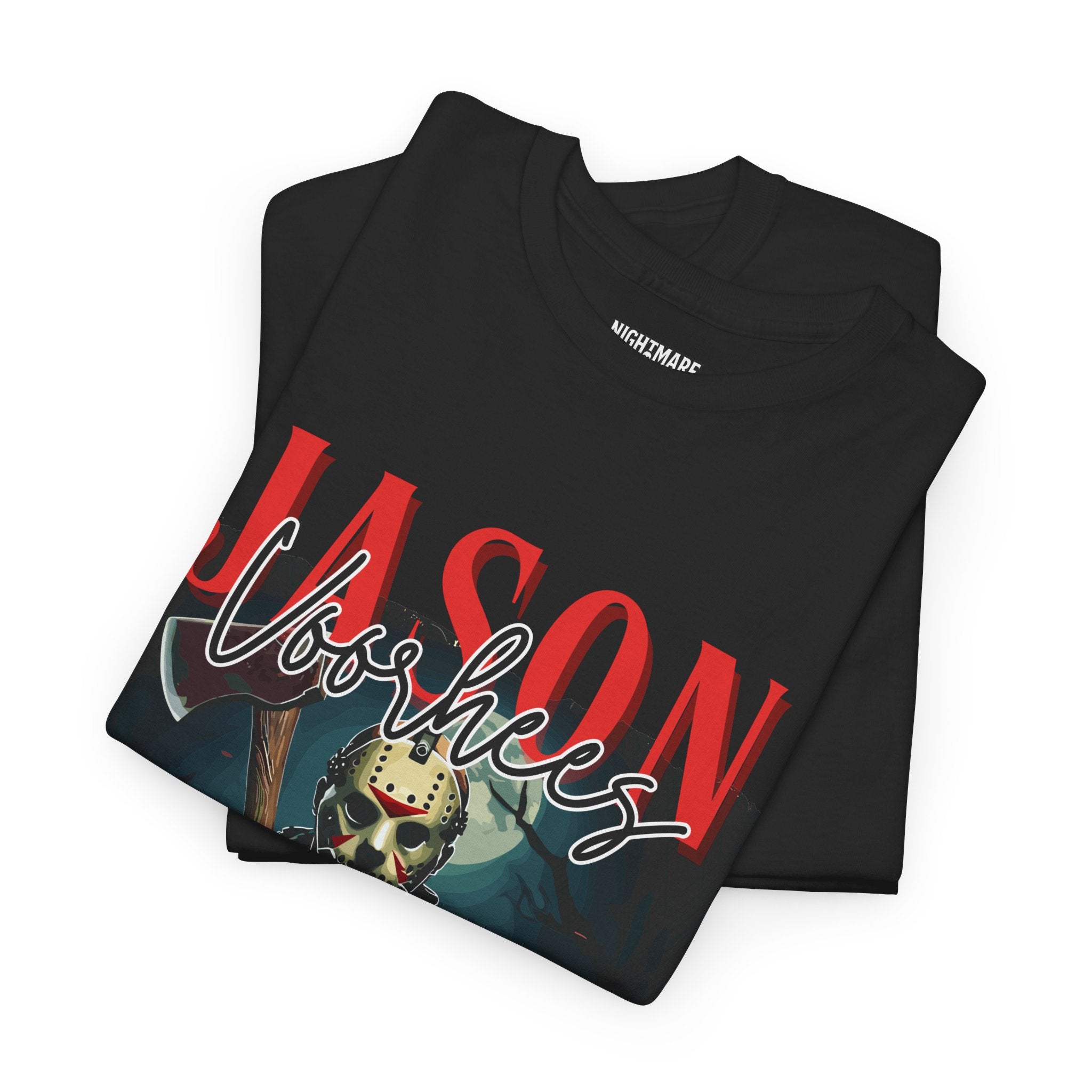 Jason Vorhees Horror Graphic Tee, Unisex Cotton Shirt, Halloween Costume, Horror Movie Gift, Spooky T-Shirt, Horror Fan Apparel