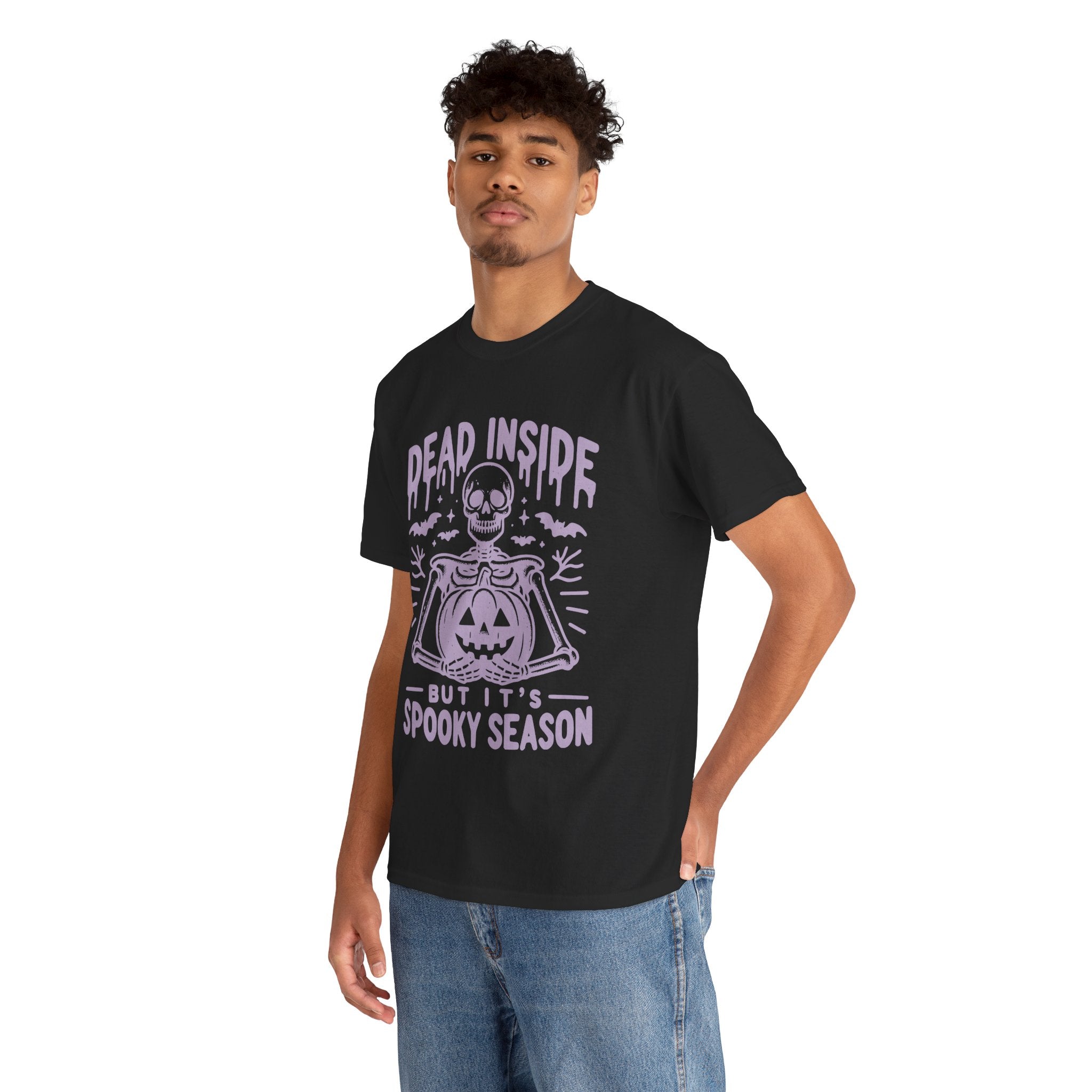 Spooky Season Dead Inside Unisex Tee, Halloween Shirt, Graphic Tee, Fall Apparel, Ghostly Vibes, Comfy Everyday Wear