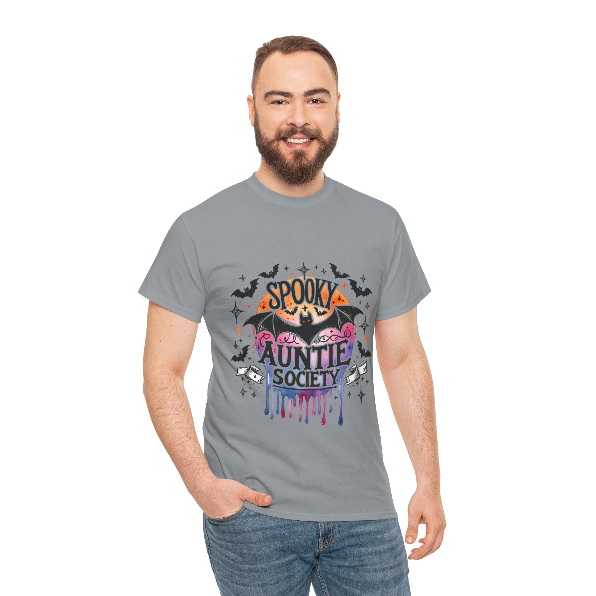 Spooky Auntie Society Tee, Ghost Lovers T-Shirt, Halloween Costume Shirt, Unisex Graphic Tee, Fun Family Gathering Apparel