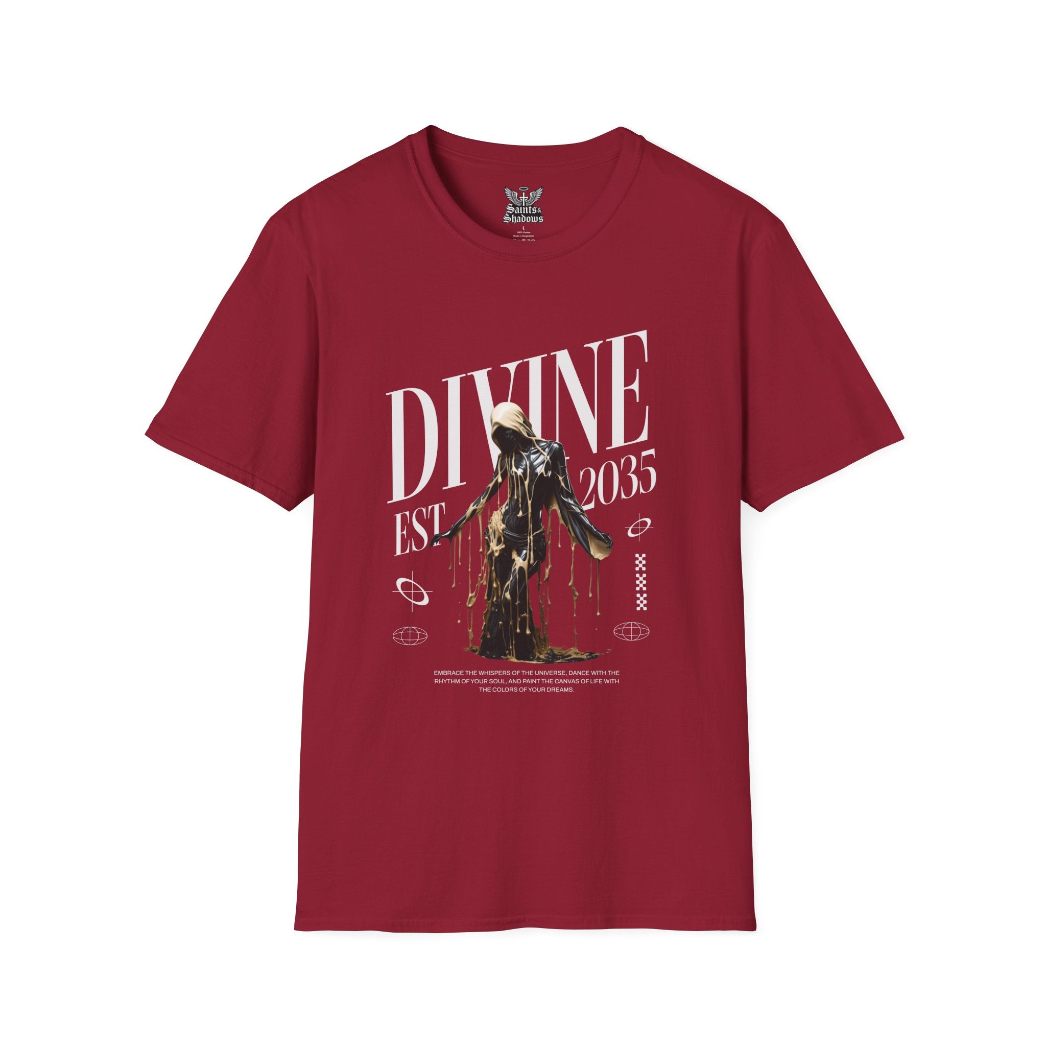 Saints and Shadows - Divine, Angelic Artwork Unisex Softstyle T-Shirt, Casual Wear