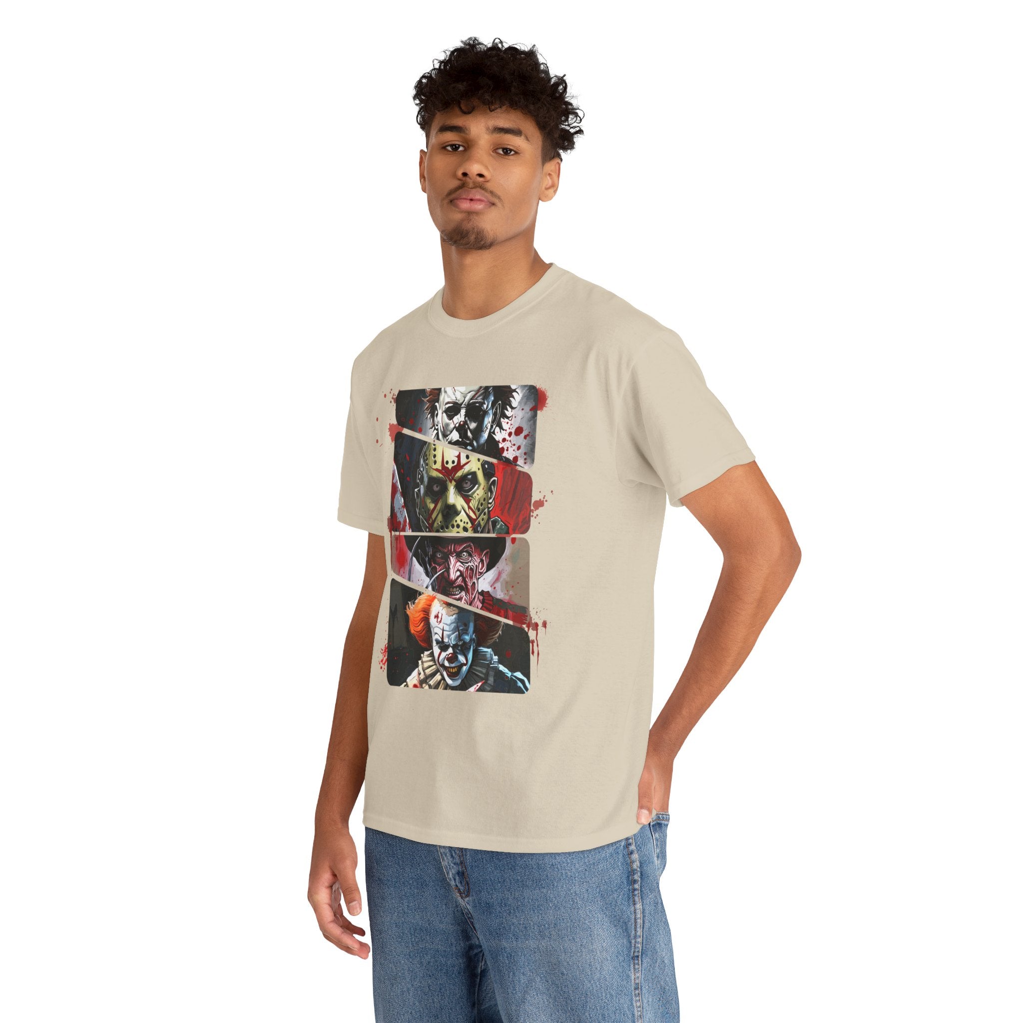 Horror Legends Horror Graphic Tee, Unisex Cotton Shirt, Halloween Costume, Horror Movie Gift, Spooky T-Shirt, Horror Fan Apparel