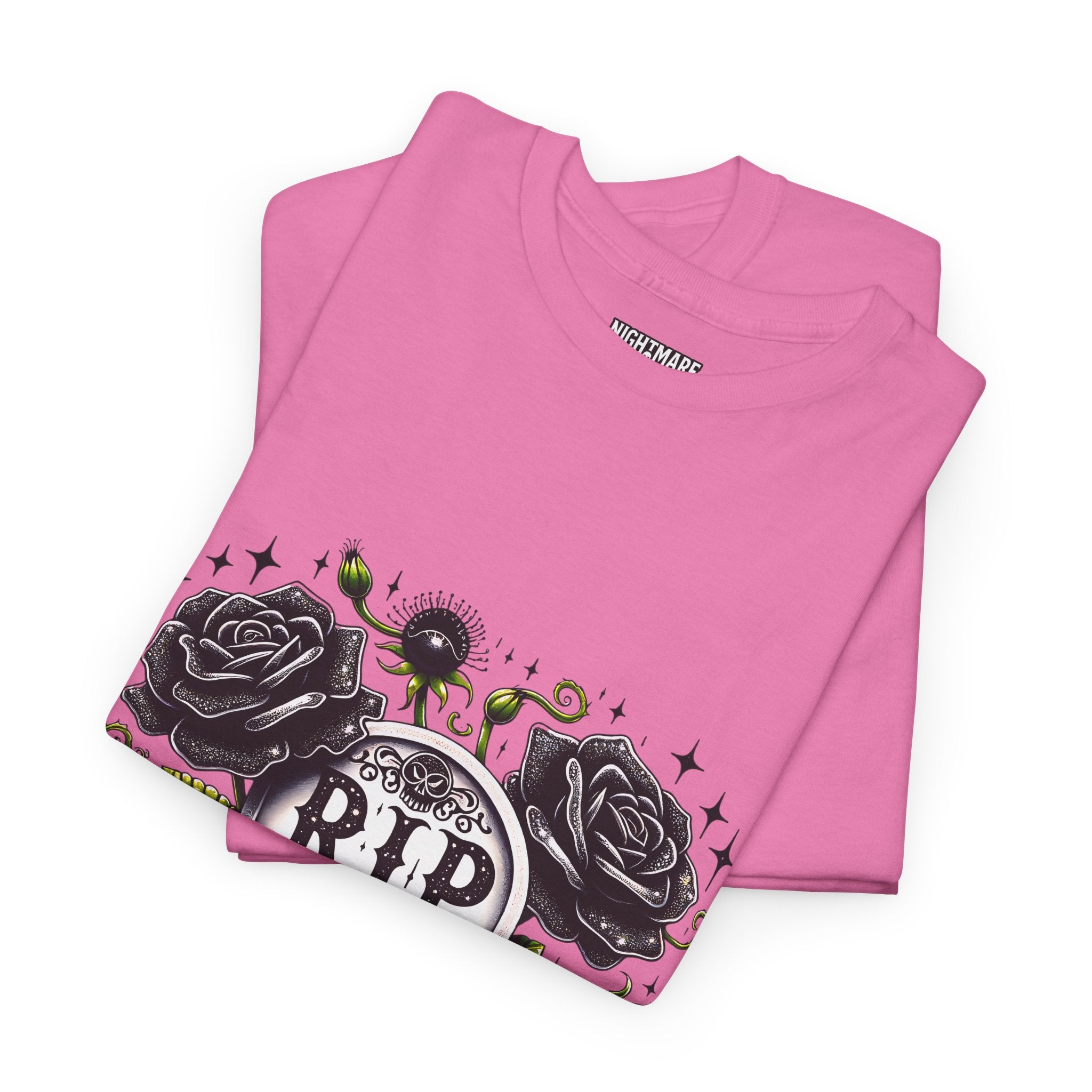 RIP to My 40s Tee, Heavy, Unisex Graphic Shirt, Birthday Gift, Casual Wear, Vintage Style, Floral Design T-shirt