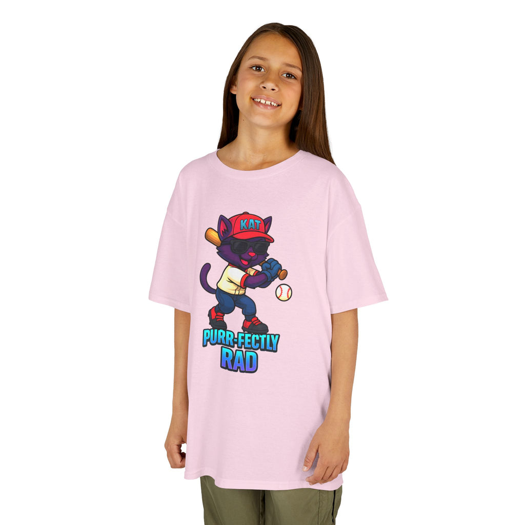 DJ KAT PAWS Purr-fectly Rad Kids Tee | Cool Apparel for Boys & Girls, Motivational Summer Wear & Playful Gift