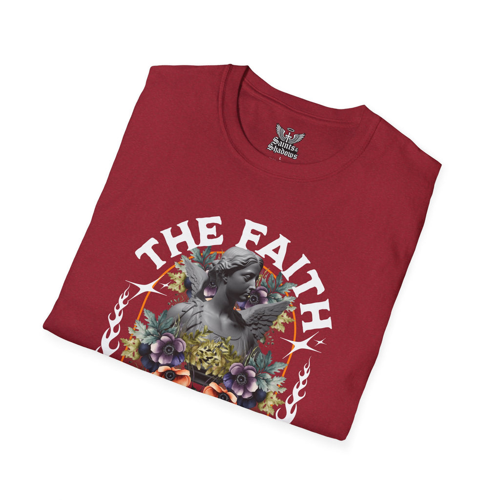 Saints and Shadows - The Faith Never Fail, Angelic Artwork Unisex Softstyle T-Shirt, Casual Wear