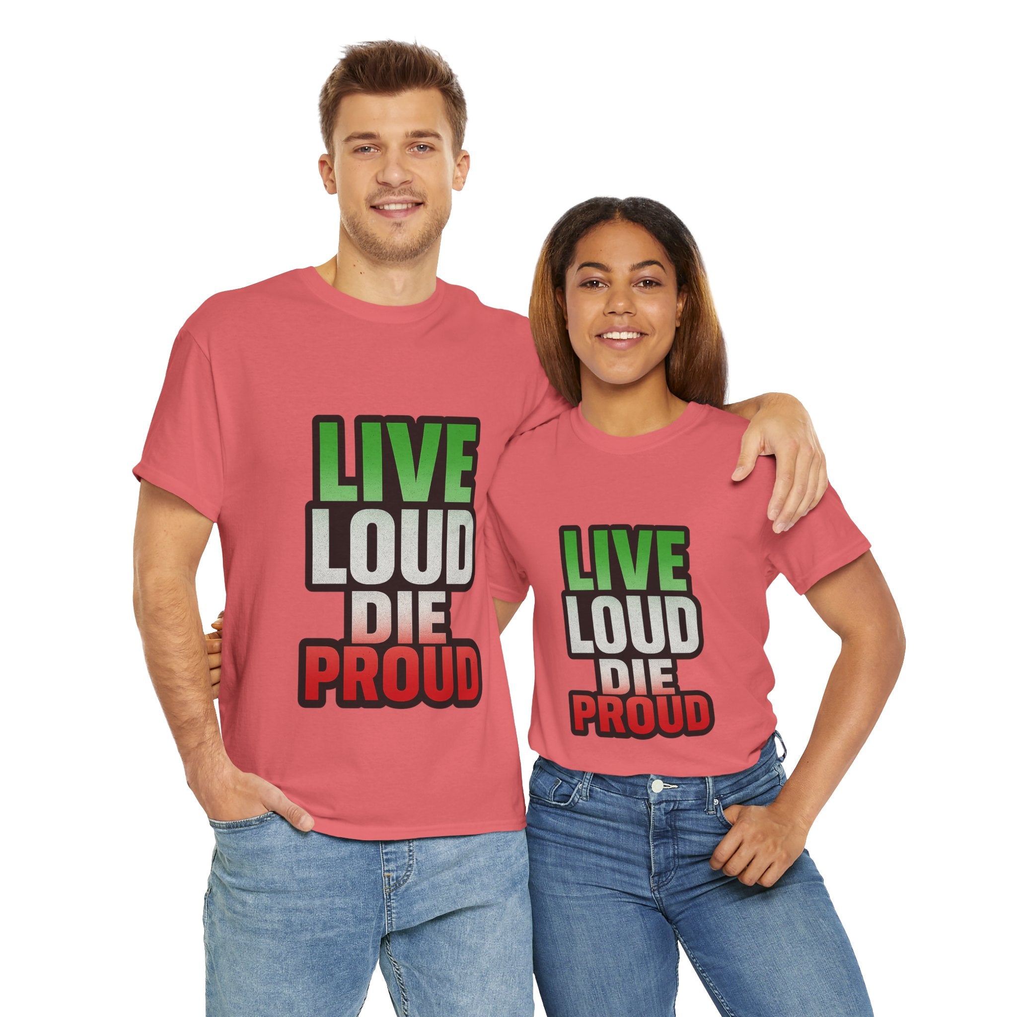 Live Loud Die Proud Italian Flag Tee