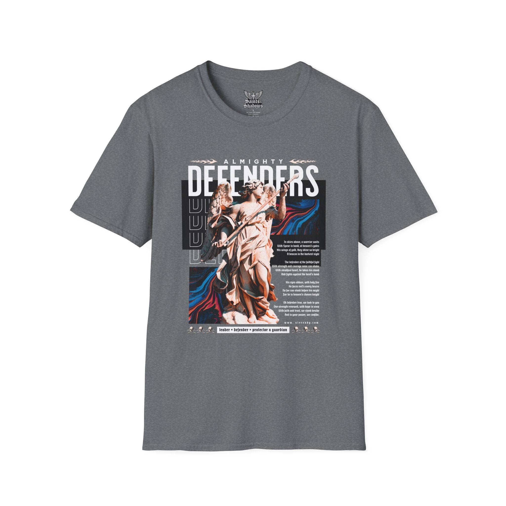 Saints and Shadows - Almighty Defenders, Angelic Artwork Unisex Softstyle T-Shirt, Casual Wear