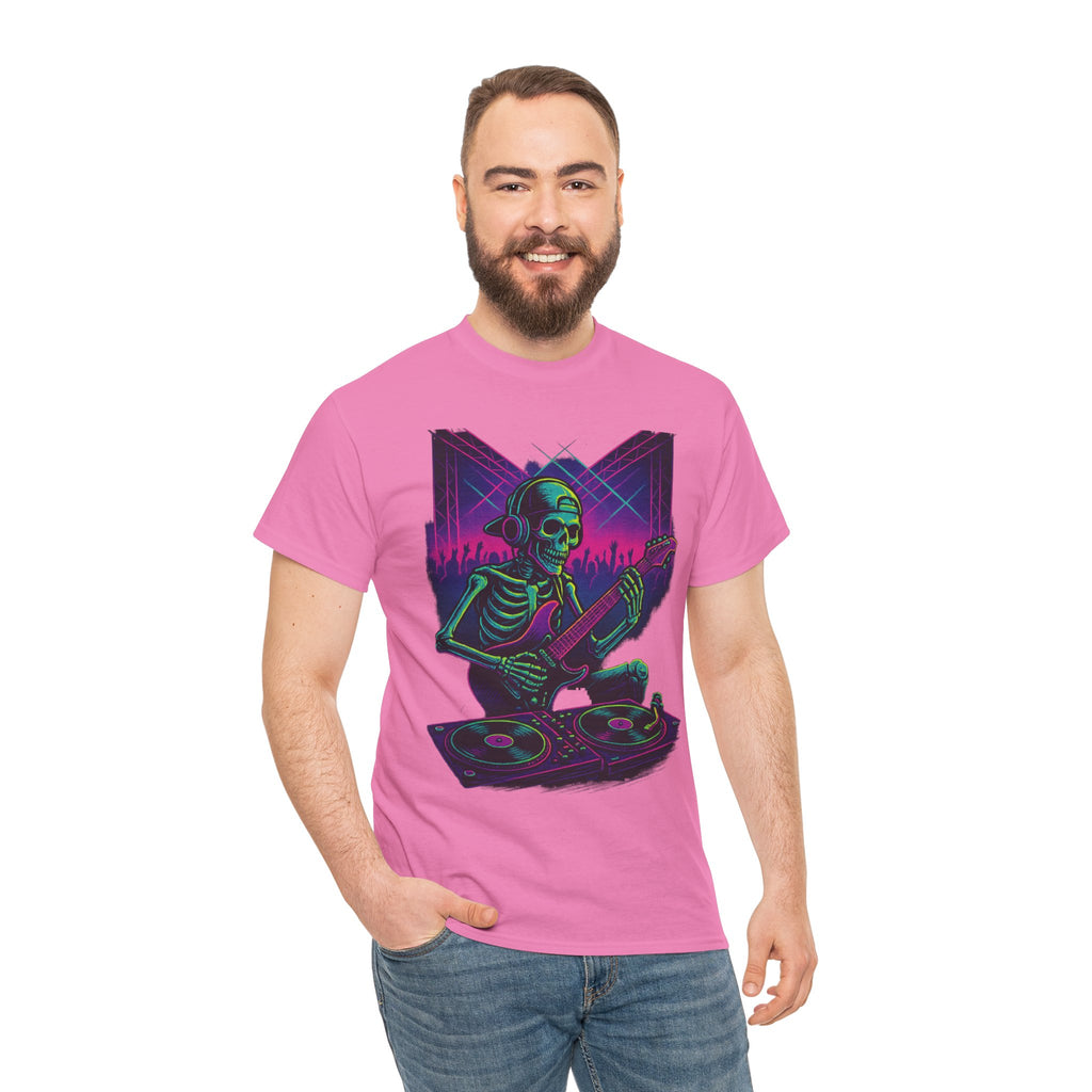 Bone Jams Rockin’ Skeleton, Tee | Loud Enough to Wake the Dead | Unisex Cotton Shirt for Music Lovers, Concerts, Halloween, Gifts