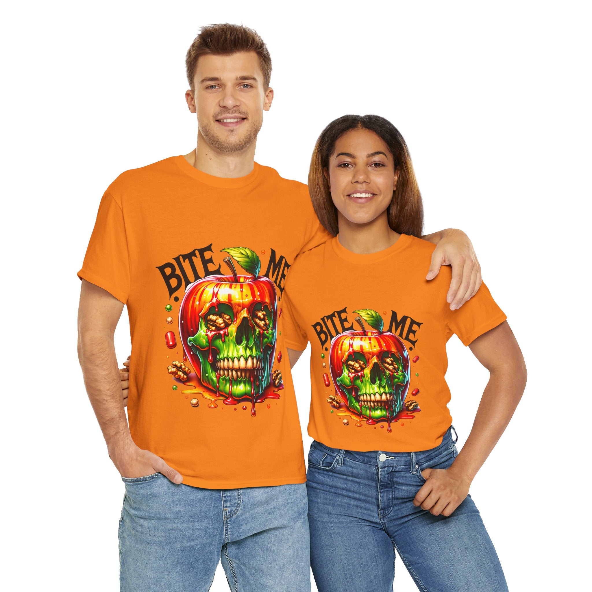 Bite Me Skull T-Shirt, Fun Graphic Tee, Halloween Costume Top, Trendy Casual Wear, Unique Gift Idea for Friends
